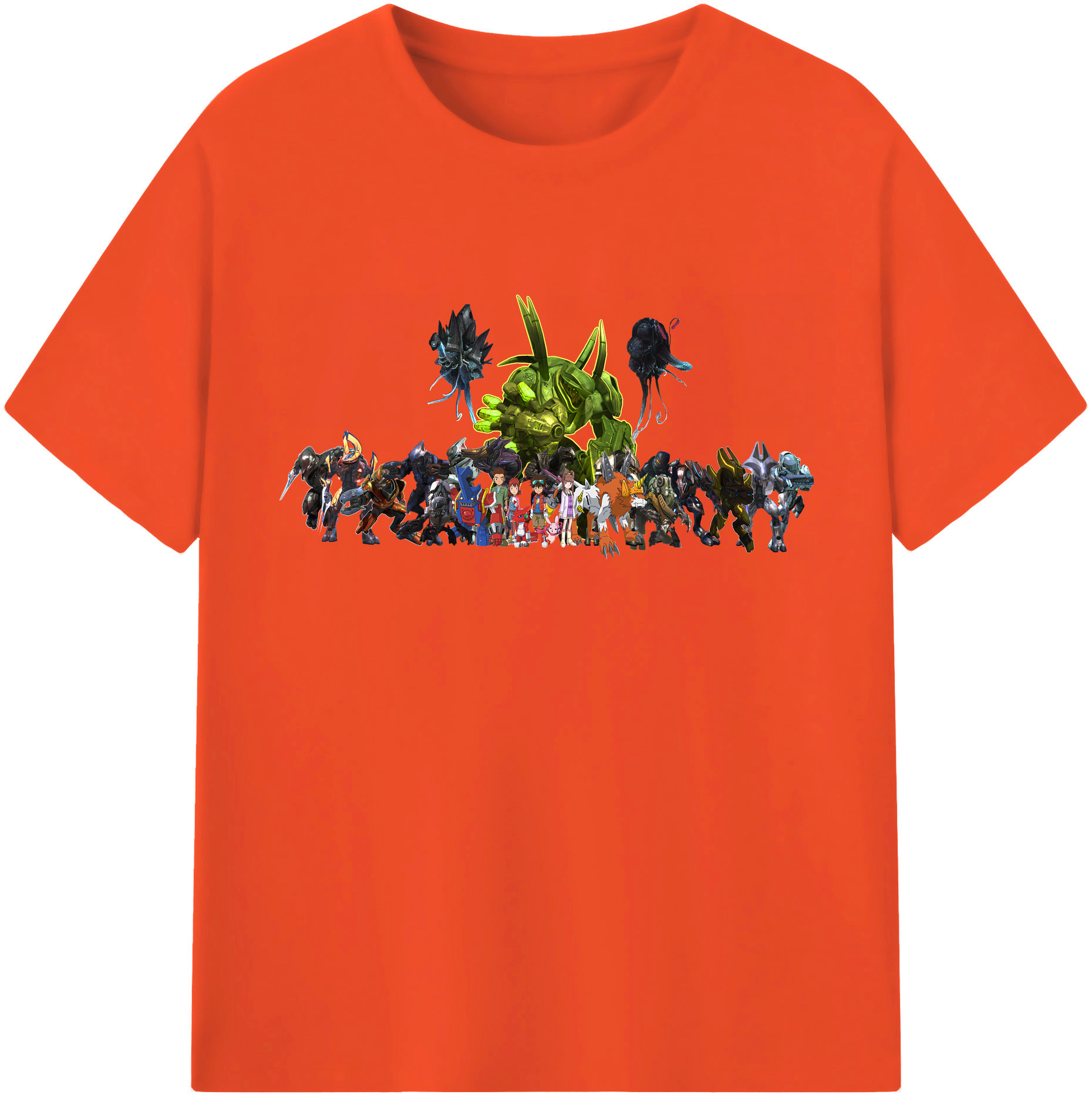 （画像用） Digimon デジタルモンスター/デジモン 綿100％半袖Tシャツ（フロントプリント）