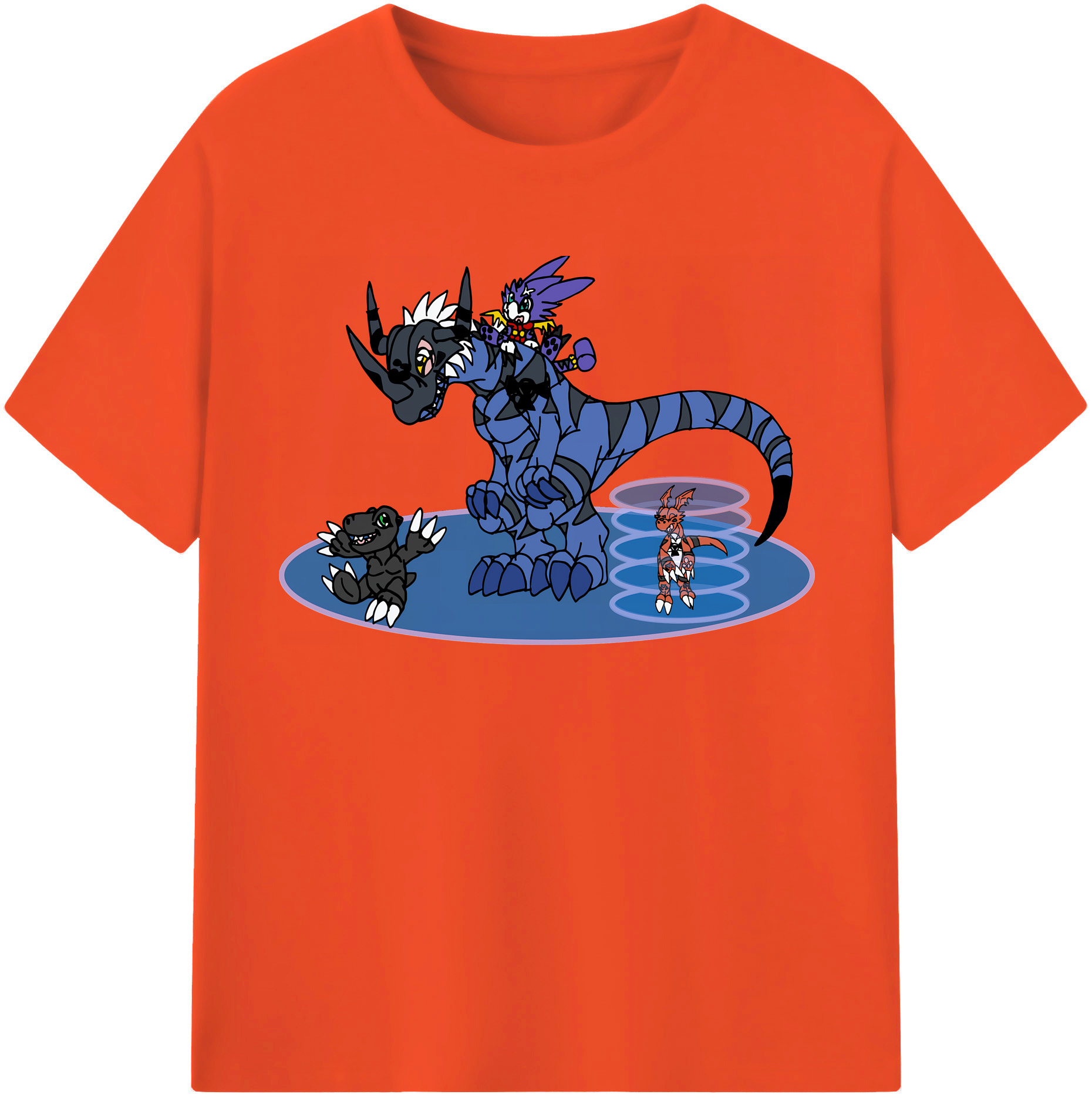 （画像用） Digimon デジタルモンスター/デジモン 綿100％半袖Tシャツ（フロントプリント）
