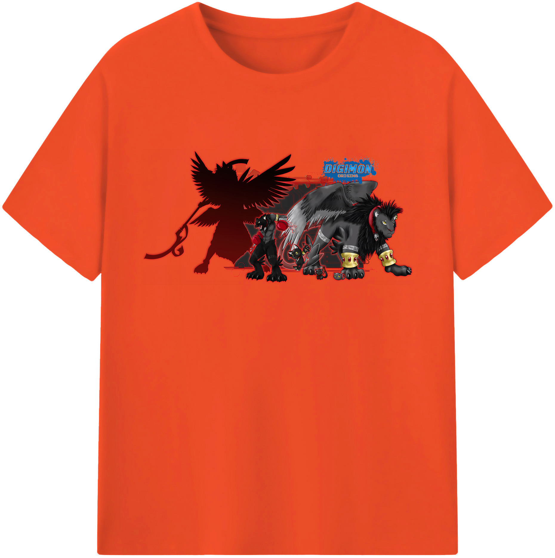 （画像用） Digimon デジタルモンスター/デジモン 綿100％半袖Tシャツ（フロントプリント）
