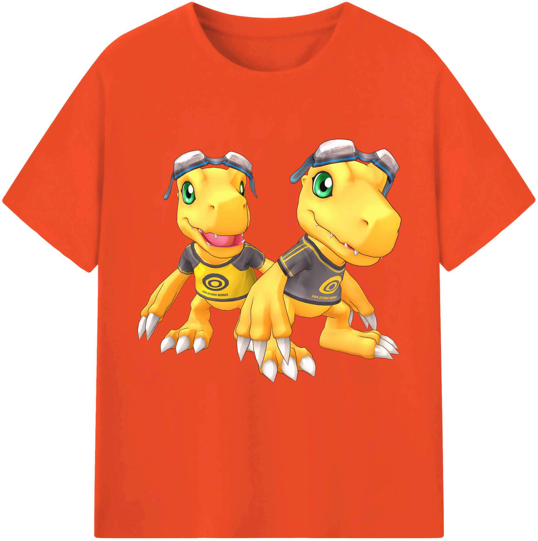 （画像用） Digimon デジタルモンスター/デジモン 綿100％半袖Tシャツ（フロントプリント）