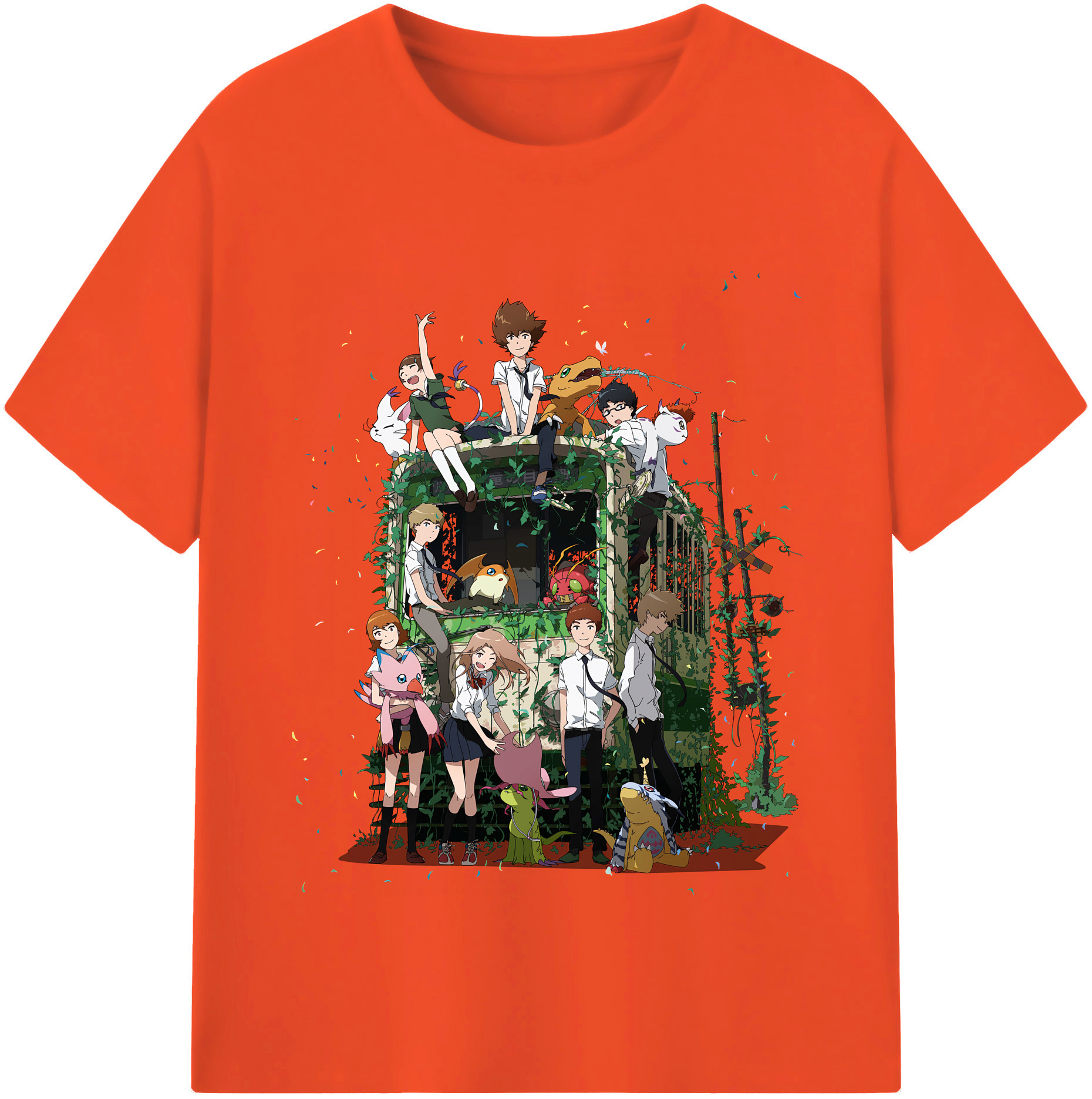 （画像用） Digimon デジタルモンスター/デジモン 綿100％半袖Tシャツ（フロントプリント）