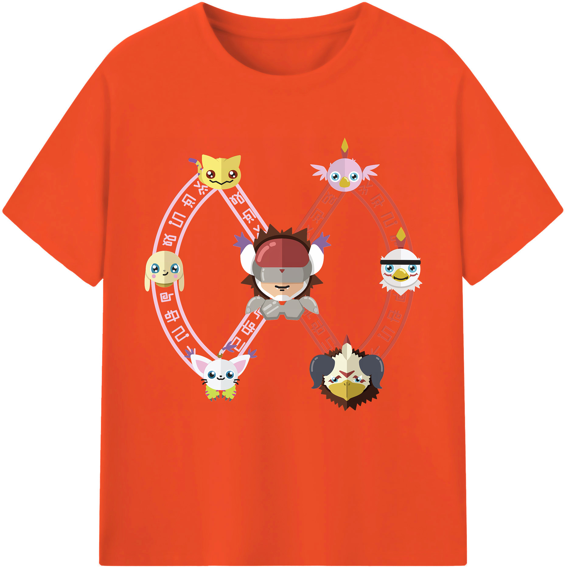 （画像用） Digimon デジタルモンスター/デジモン 綿100％半袖Tシャツ（フロントプリント）