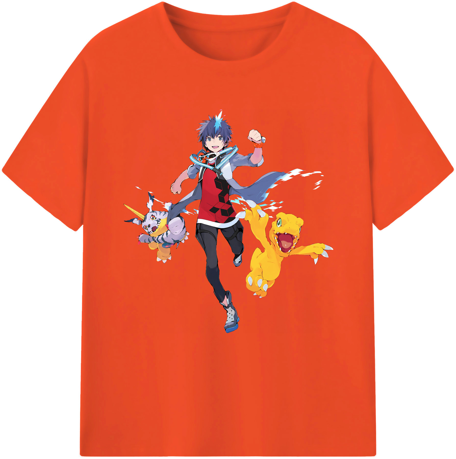 （画像用） Digimon デジタルモンスター/デジモン 綿100％半袖Tシャツ（フロントプリント）
