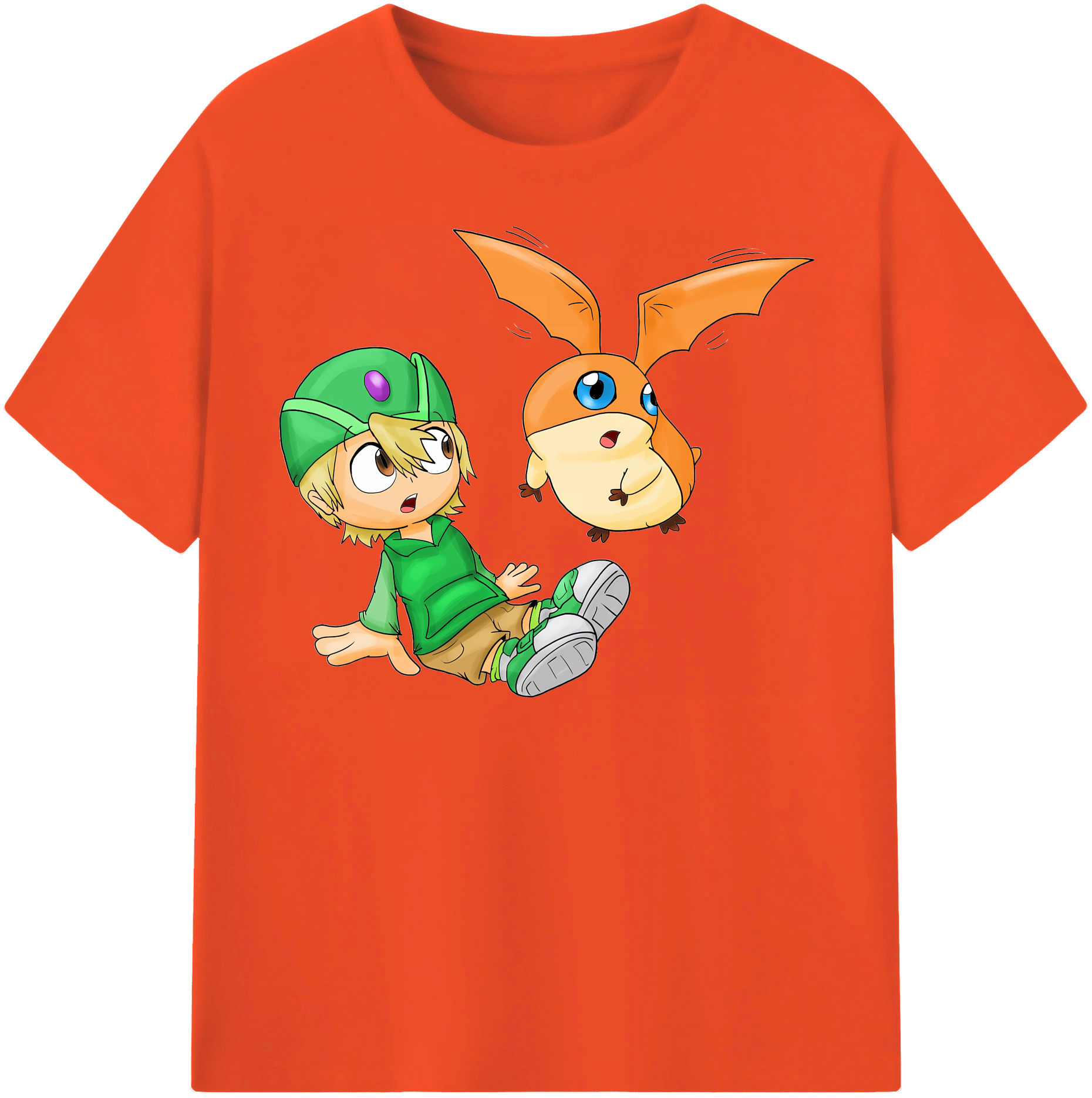 （画像用） Digimon デジタルモンスター/デジモン 綿100％半袖Tシャツ（フロントプリント）