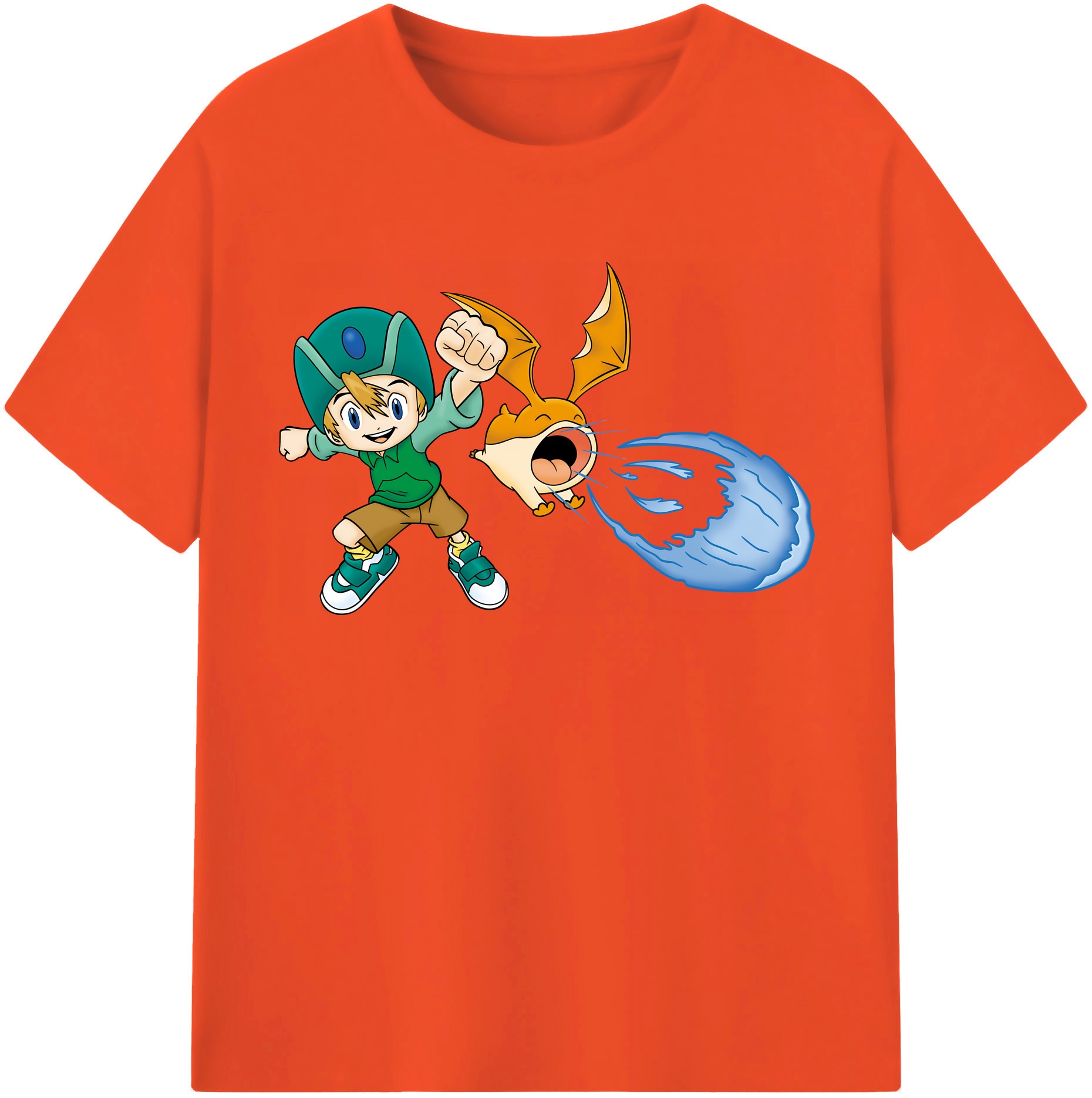 （画像用） Digimon デジタルモンスター/デジモン 綿100％半袖Tシャツ（フロントプリント）