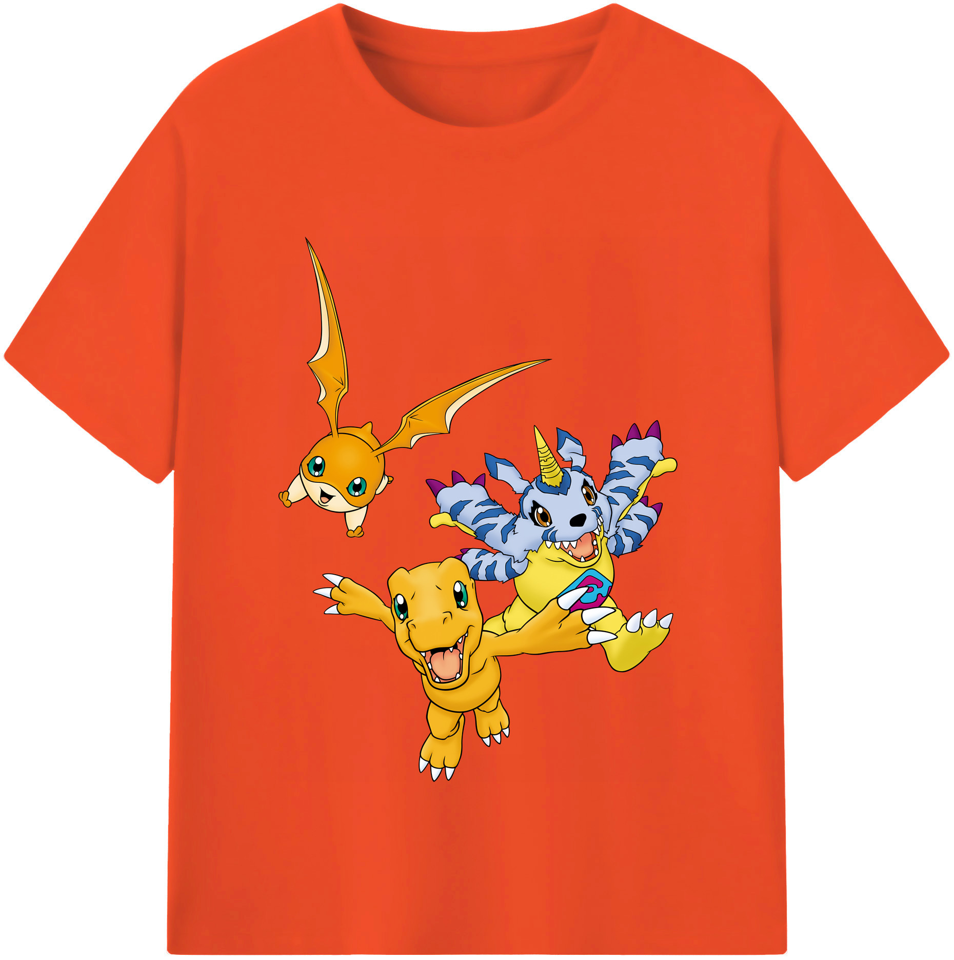 （画像用） Digimon デジタルモンスター/デジモン 綿100％半袖Tシャツ（フロントプリント）