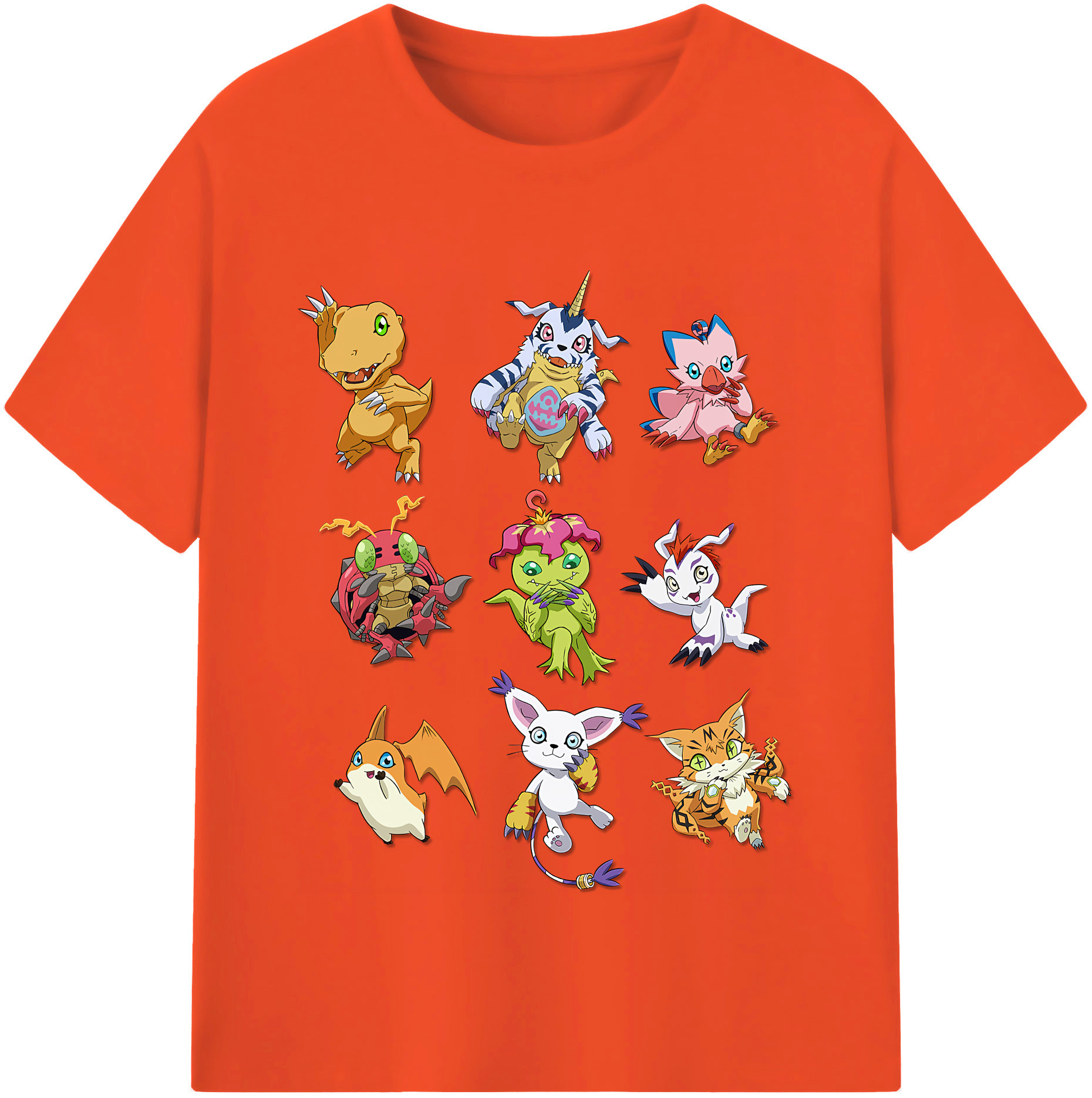 （画像用） Digimon デジタルモンスター/デジモン 綿100％半袖Tシャツ（フロントプリント）