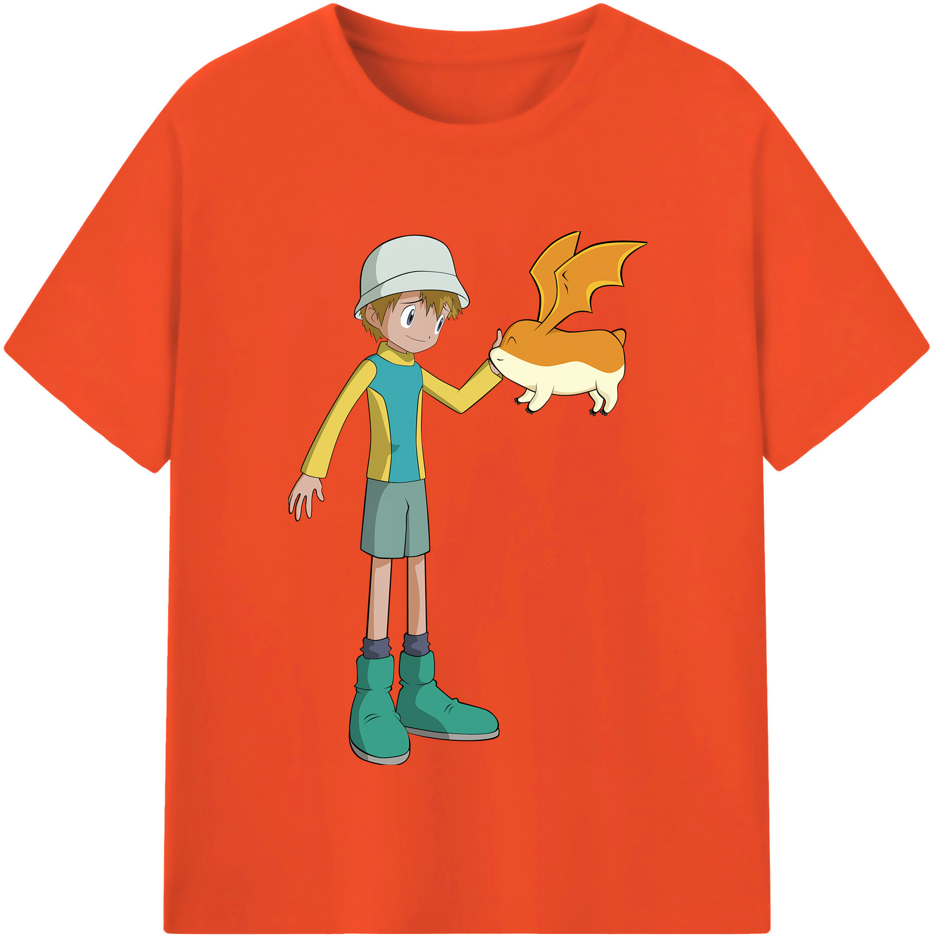 （画像用） Digimon デジタルモンスター/デジモン 綿100％半袖Tシャツ（フロントプリント）
