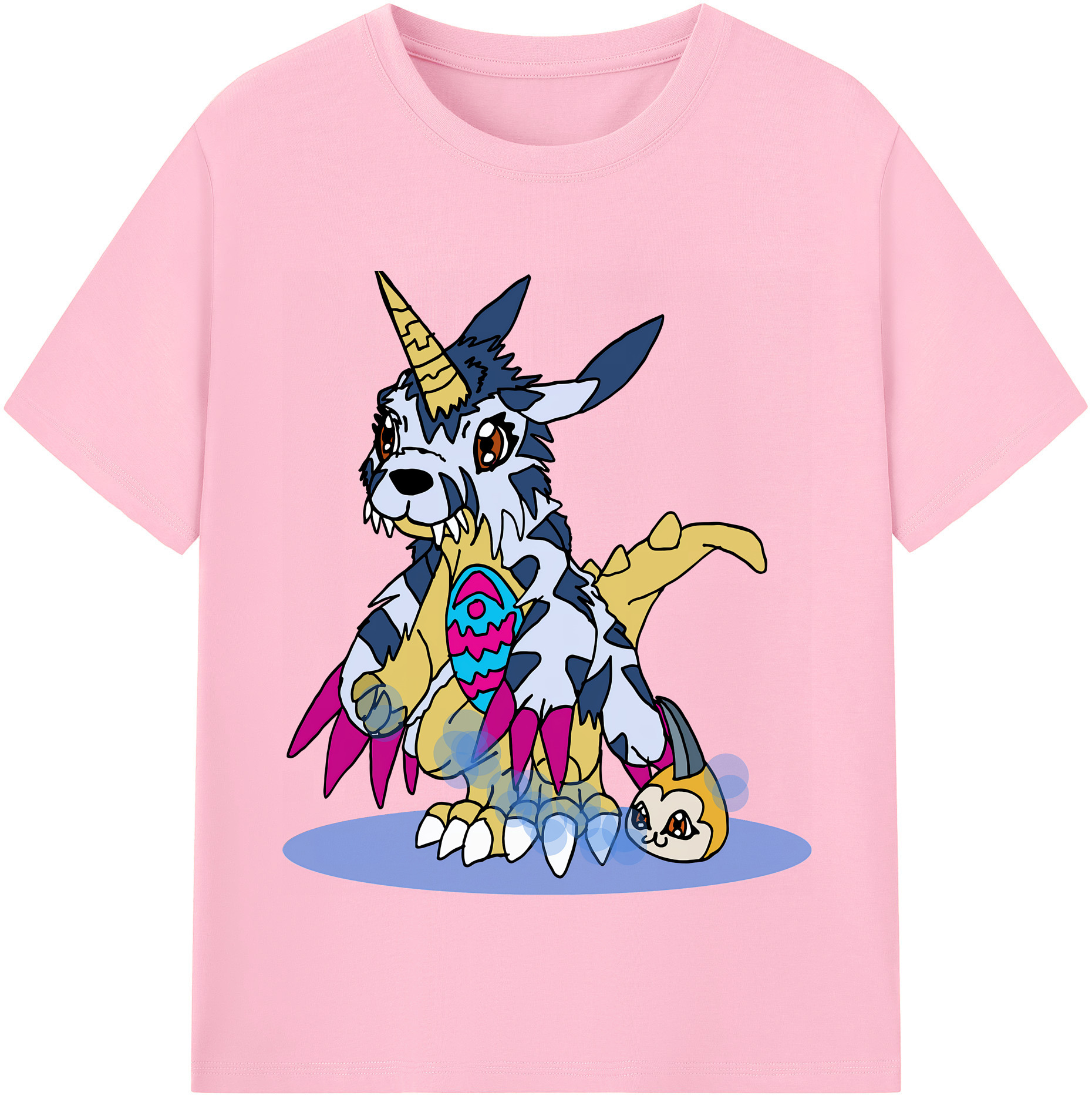 （画像用） Digimon デジタルモンスター/デジモン 綿100％半袖Tシャツ（フロントプリント）