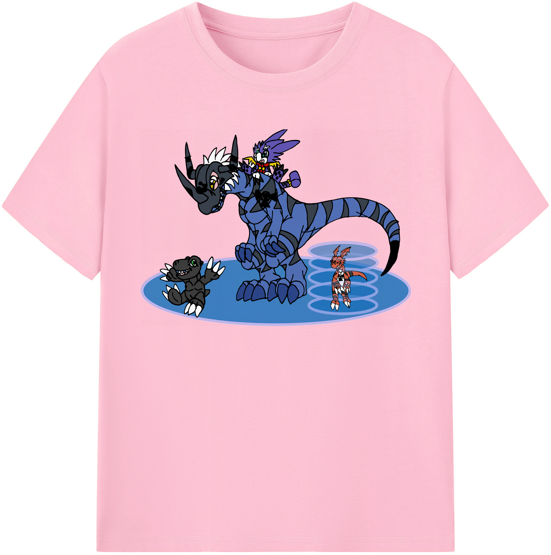 （画像用） Digimon デジタルモンスター/デジモン 綿100％半袖Tシャツ（フロントプリント）