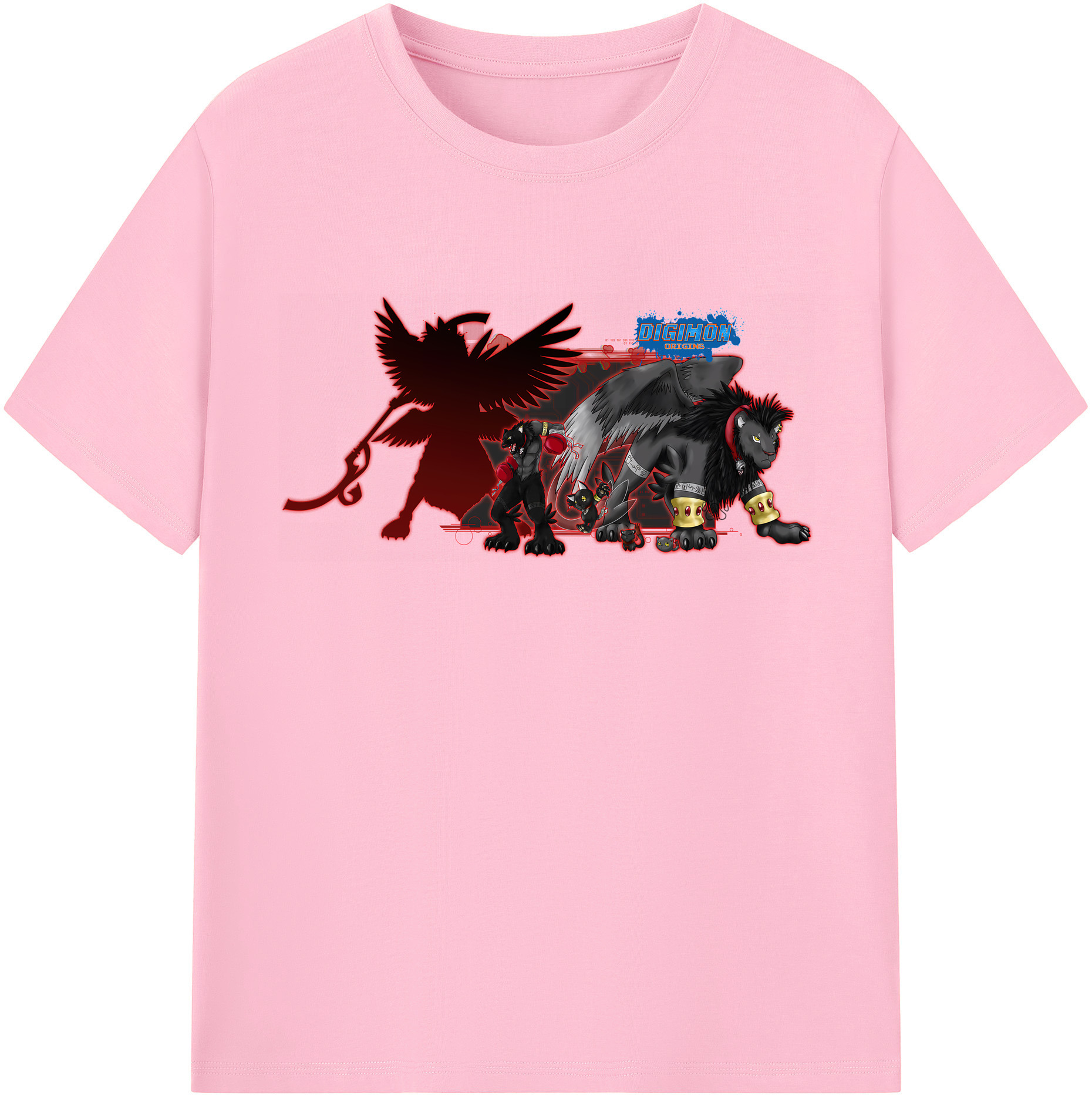 （画像用） Digimon デジタルモンスター/デジモン 綿100％半袖Tシャツ（フロントプリント）