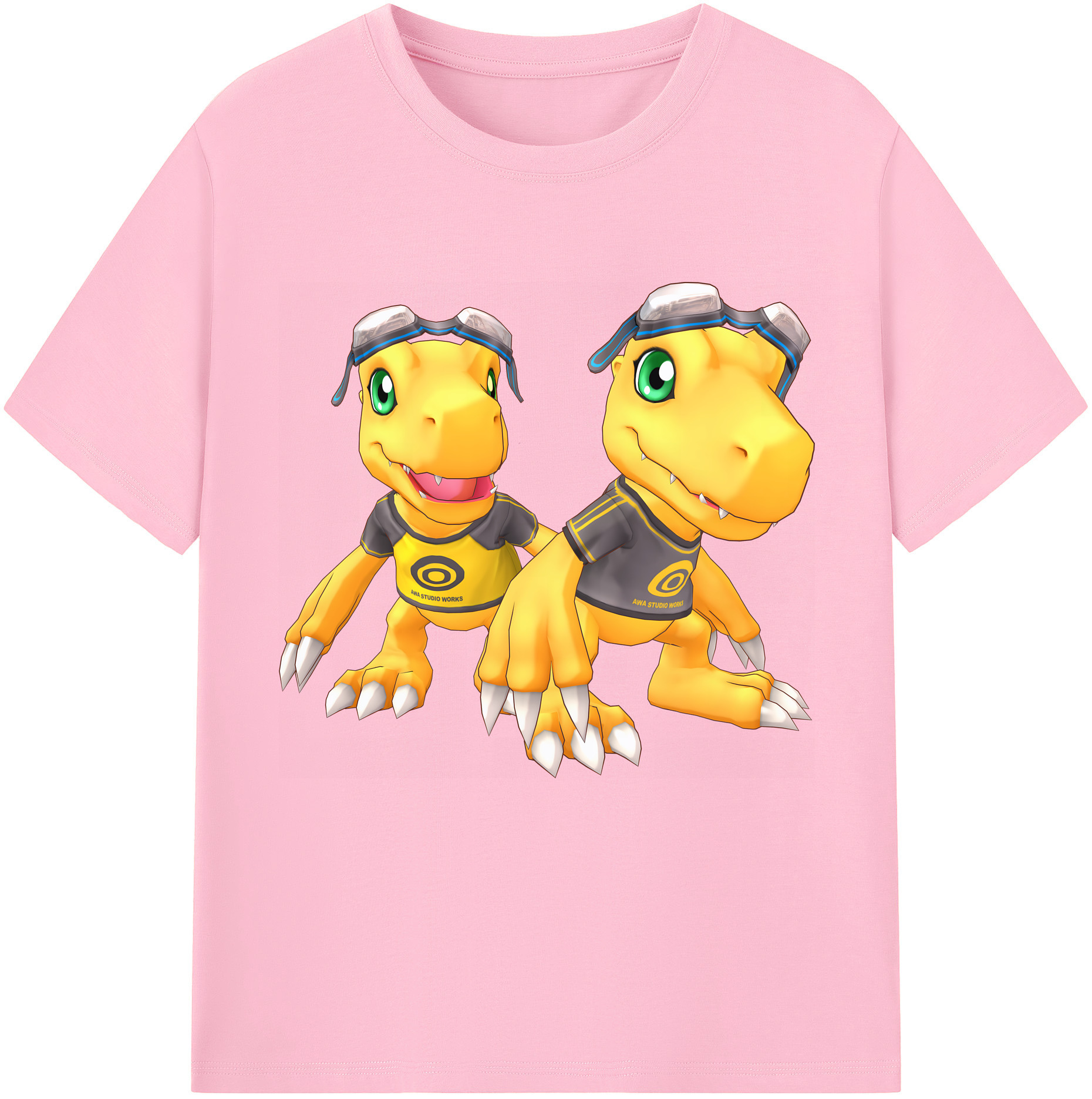 （画像用） Digimon デジタルモンスター/デジモン 綿100％半袖Tシャツ（フロントプリント）