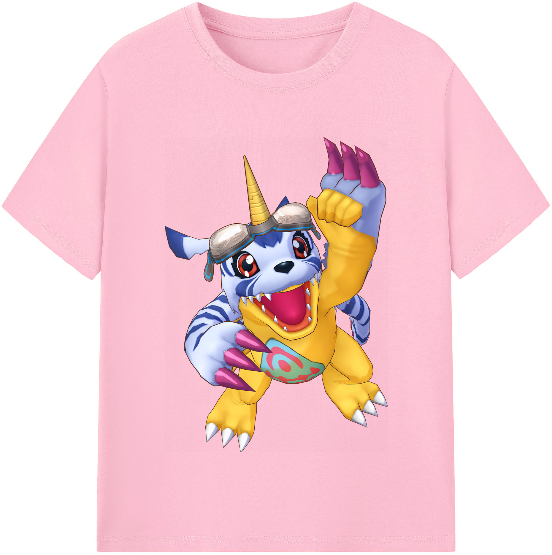 （画像用） Digimon デジタルモンスター/デジモン 綿100％半袖Tシャツ（フロントプリント）