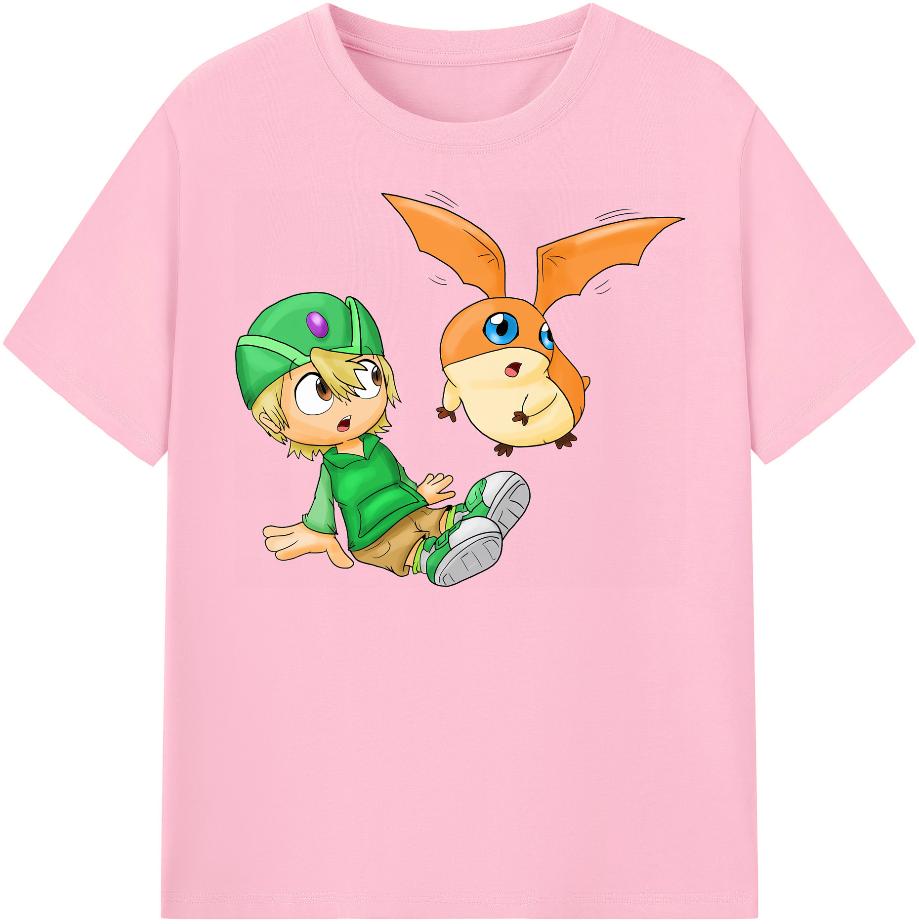 （画像用） Digimon デジタルモンスター/デジモン 綿100％半袖Tシャツ（フロントプリント）