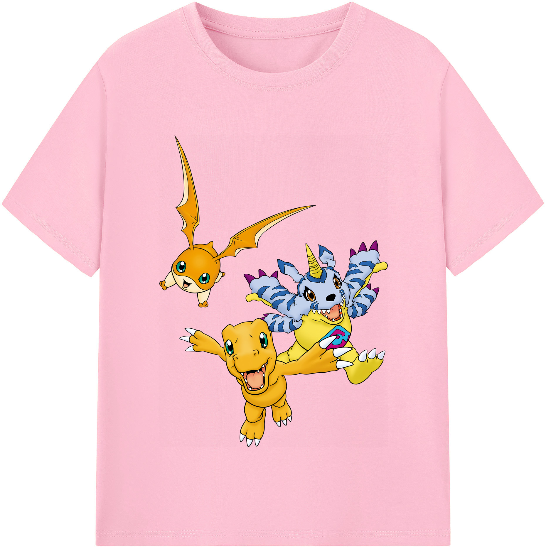 （画像用） Digimon デジタルモンスター/デジモン 綿100％半袖Tシャツ（フロントプリント）