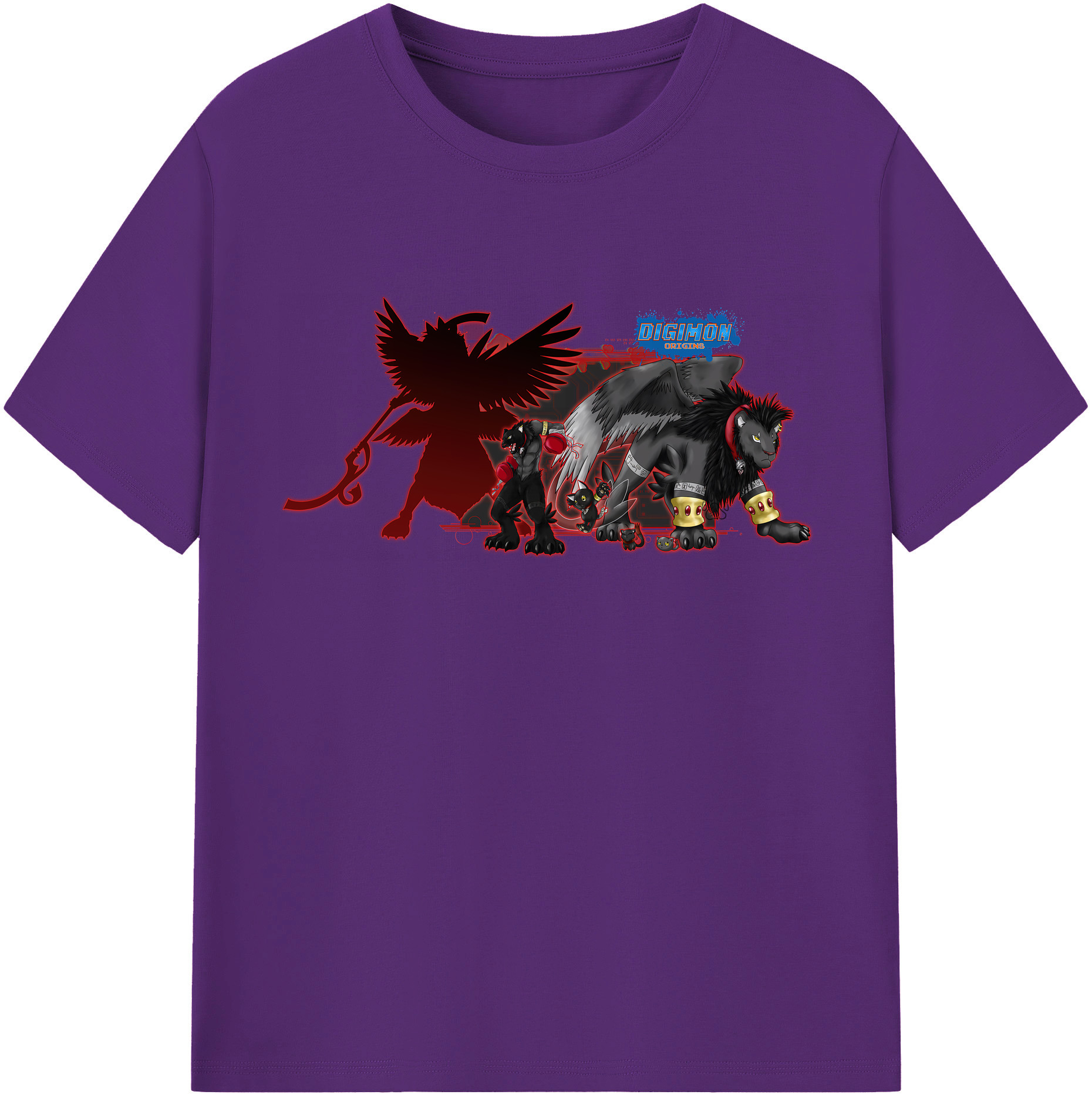 （画像用） Digimon デジタルモンスター/デジモン 綿100％半袖Tシャツ（フロントプリント）