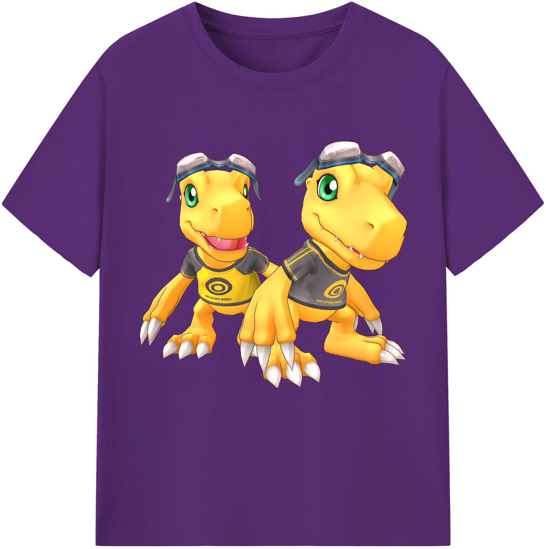 （画像用） Digimon デジタルモンスター/デジモン 綿100％半袖Tシャツ（フロントプリント）