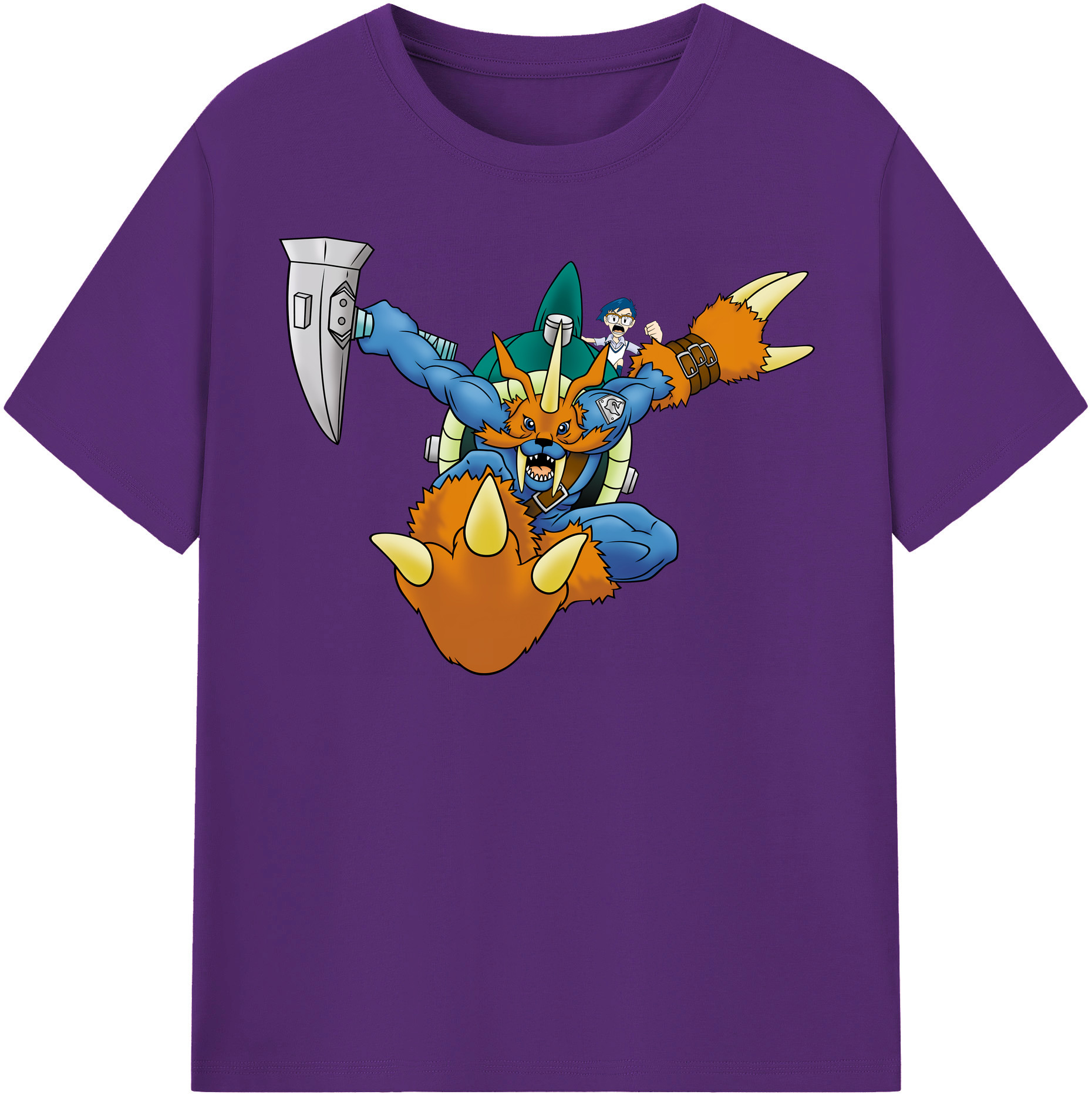 （画像用） Digimon デジタルモンスター/デジモン 綿100％半袖Tシャツ（フロントプリント）