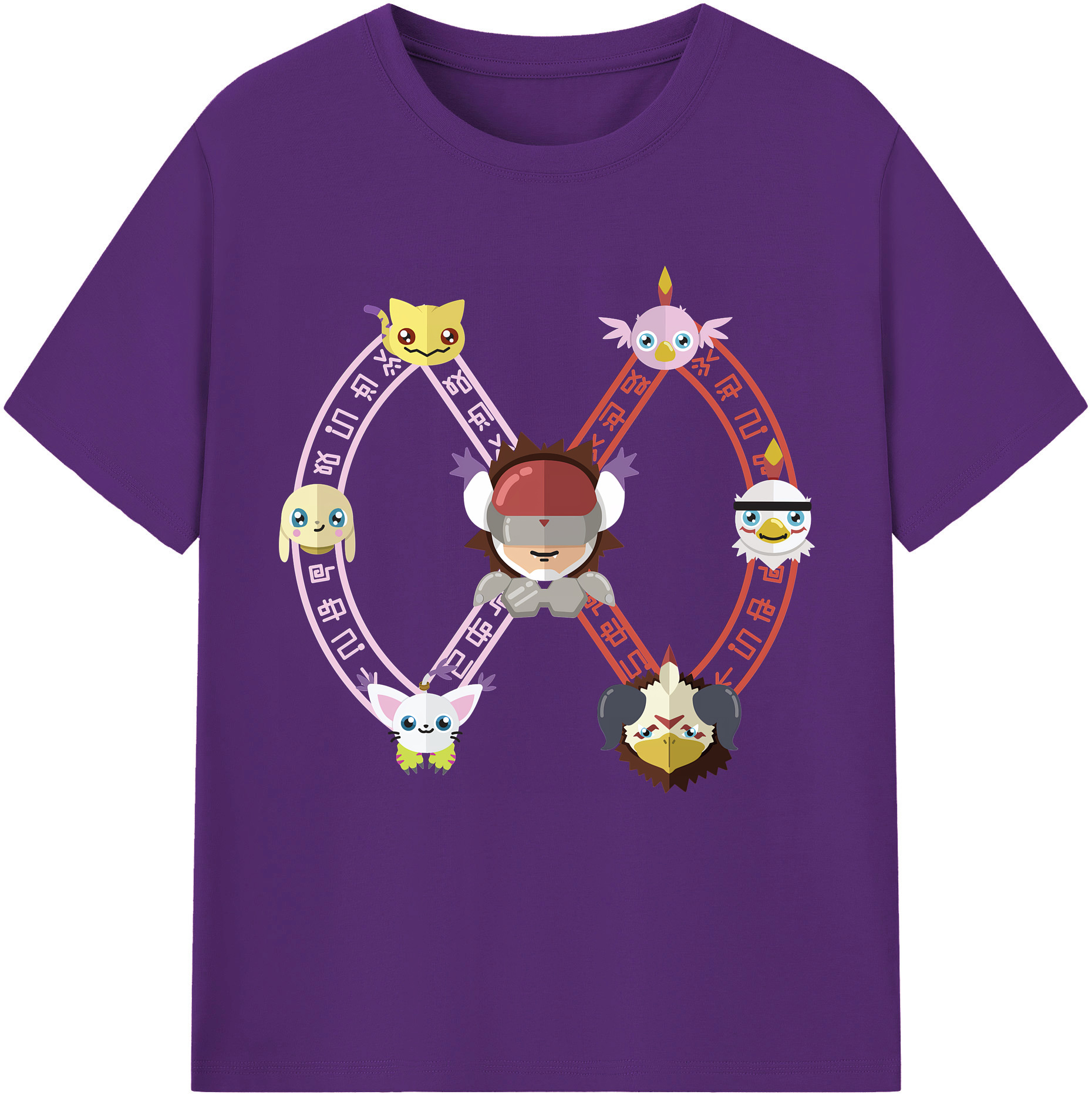 （画像用） Digimon デジタルモンスター/デジモン 綿100％半袖Tシャツ（フロントプリント）