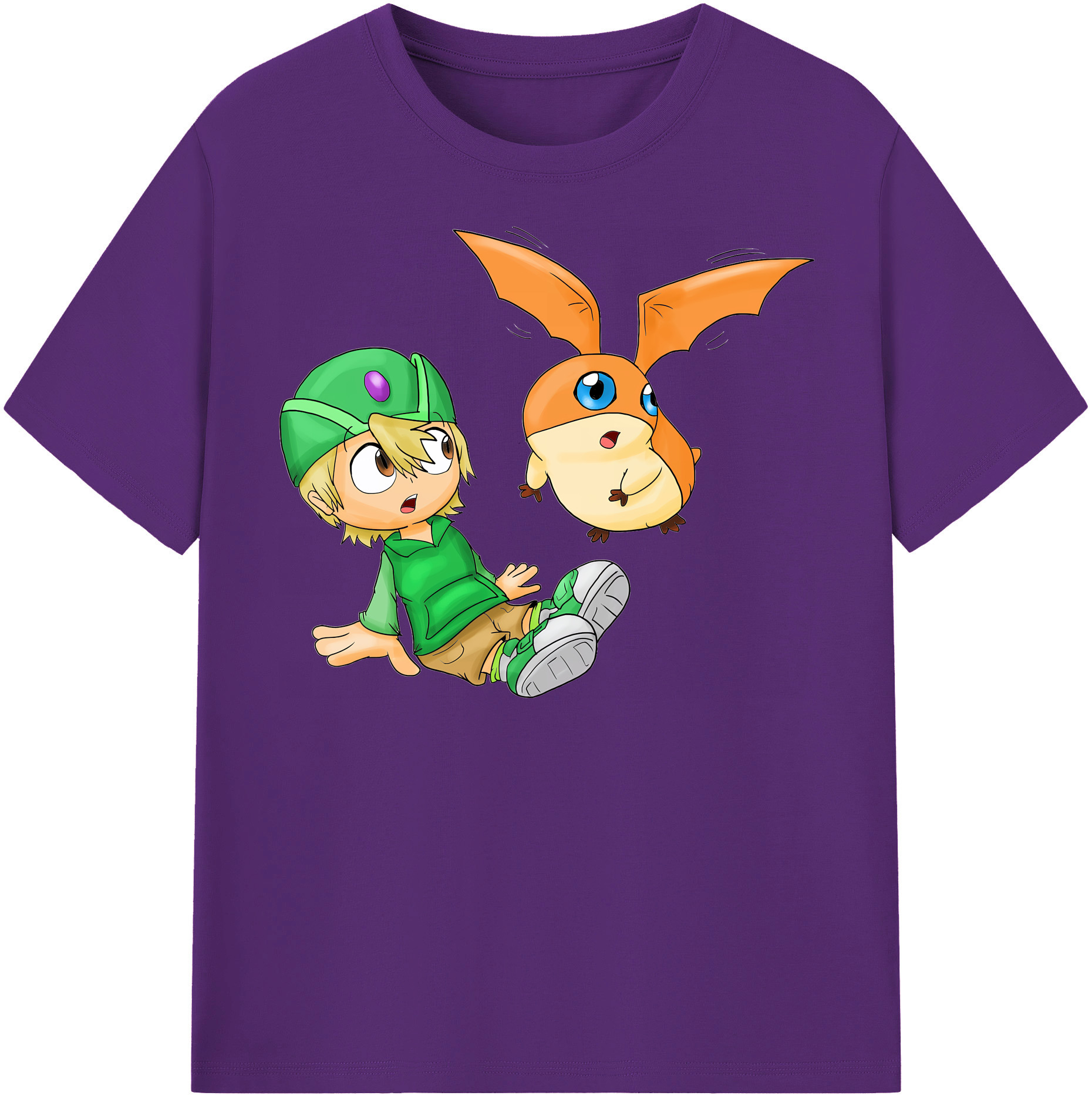 （画像用） Digimon デジタルモンスター/デジモン 綿100％半袖Tシャツ（フロントプリント）