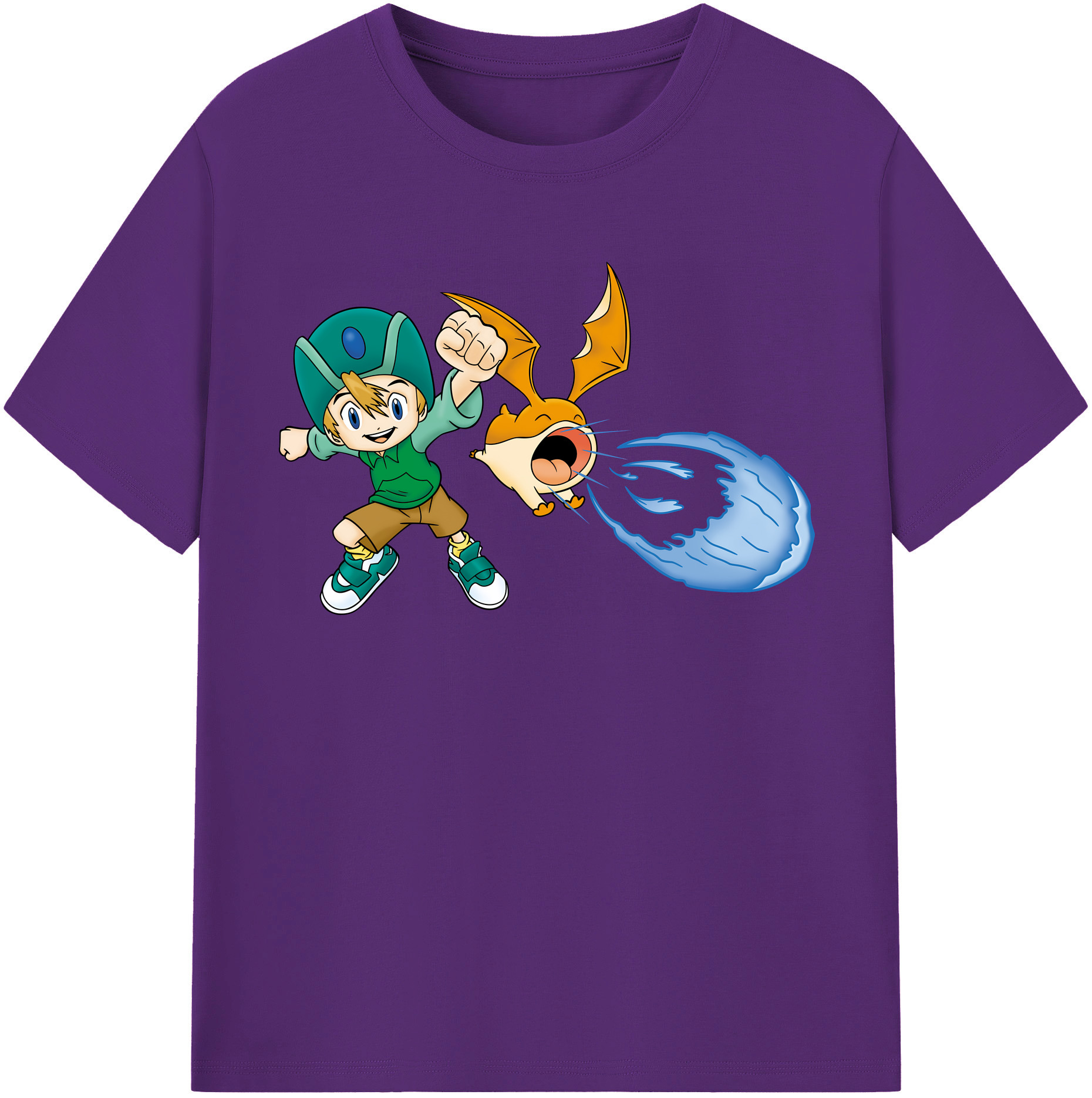 （画像用） Digimon デジタルモンスター/デジモン 綿100％半袖Tシャツ（フロントプリント）