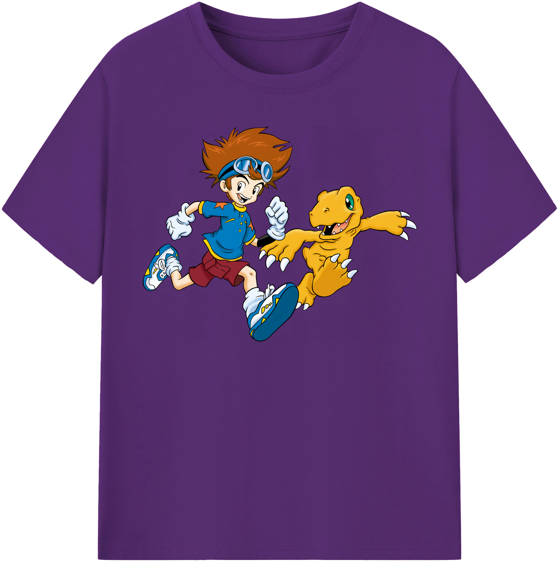（画像用） Digimon デジタルモンスター/デジモン 綿100％半袖Tシャツ（フロントプリント）