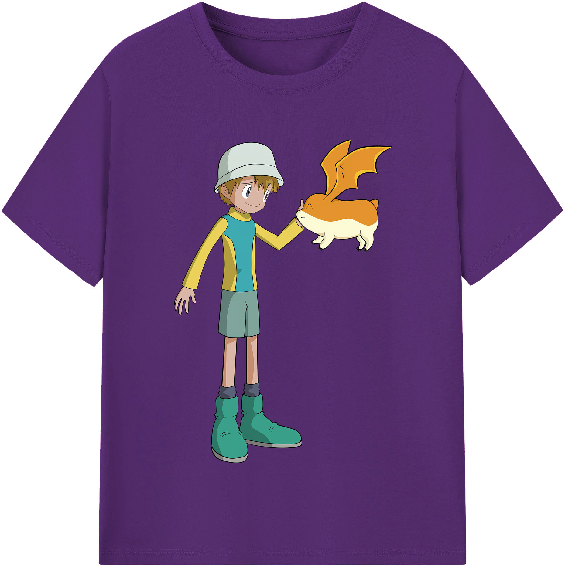 （画像用） Digimon デジタルモンスター/デジモン 綿100％半袖Tシャツ（フロントプリント）