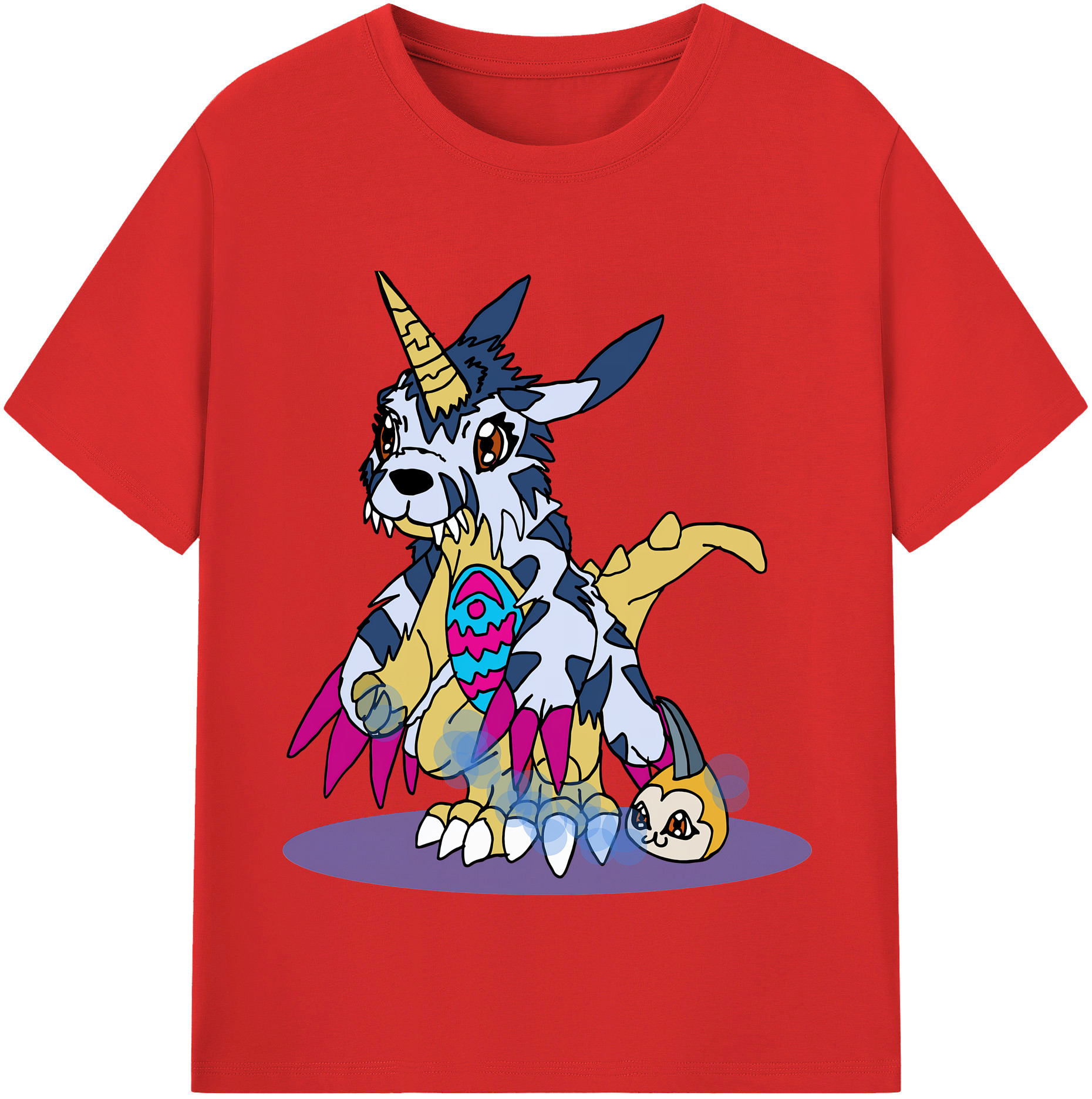（画像用） Digimon デジタルモンスター/デジモン 綿100％半袖Tシャツ（フロントプリント）
