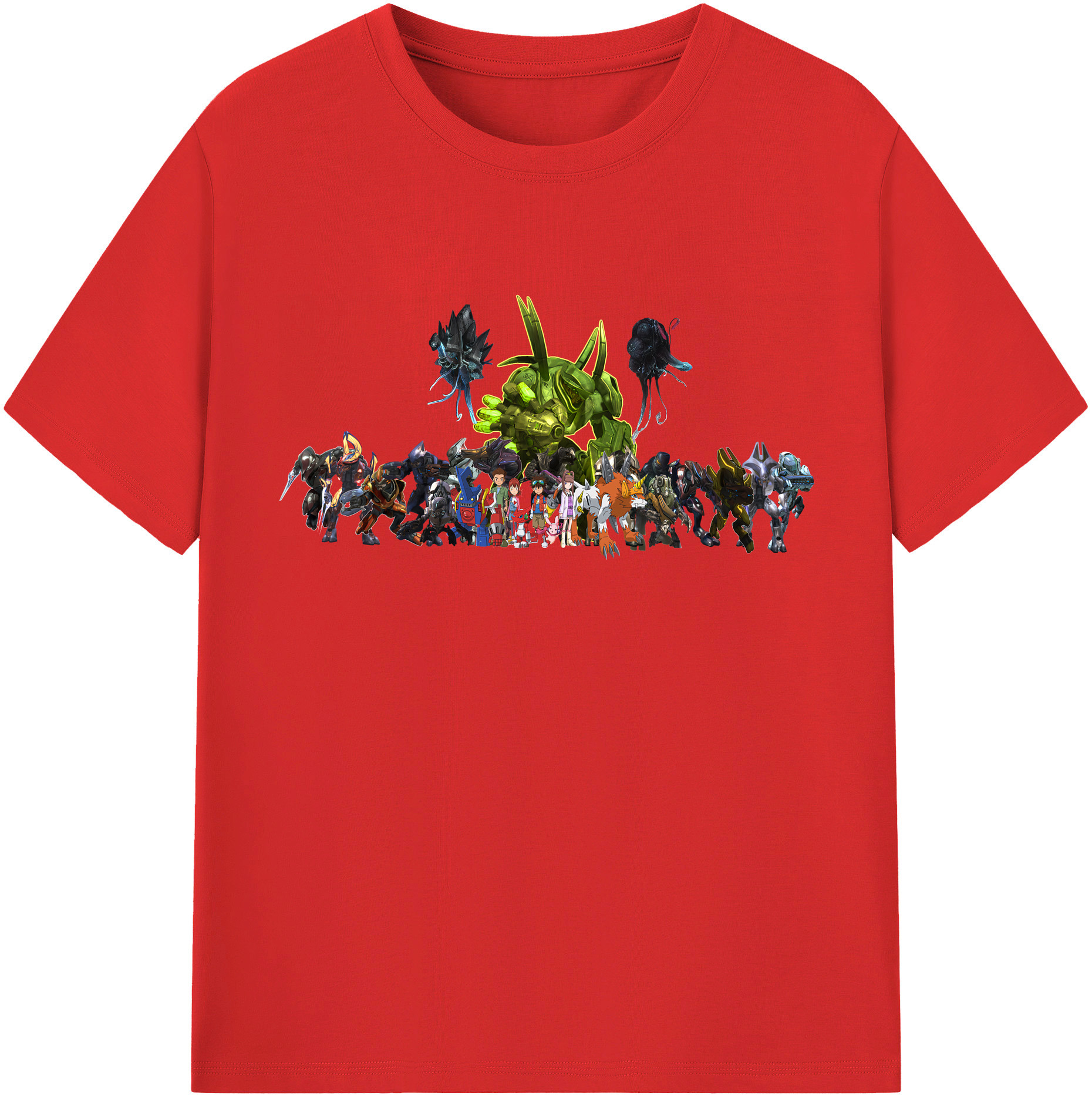 （画像用） Digimon デジタルモンスター/デジモン 綿100％半袖Tシャツ（フロントプリント）