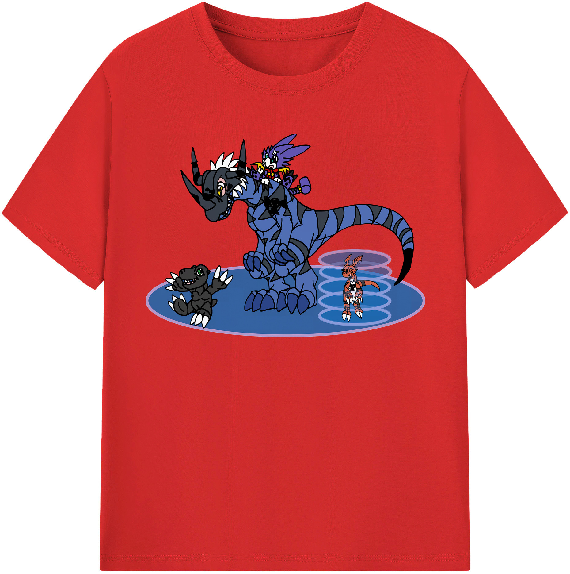 （画像用） Digimon デジタルモンスター/デジモン 綿100％半袖Tシャツ（フロントプリント）