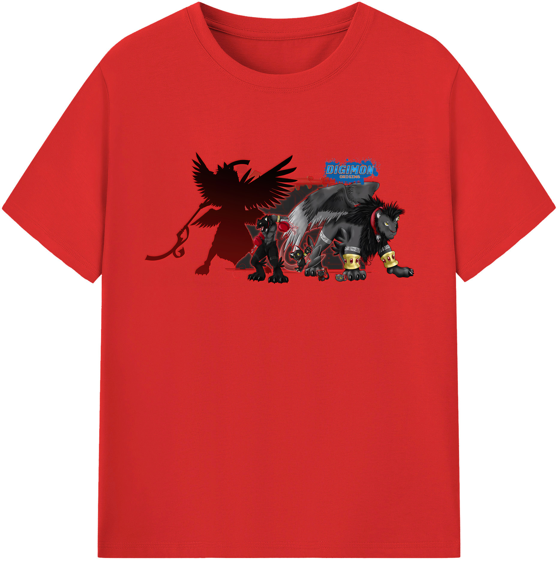 （画像用） Digimon デジタルモンスター/デジモン 綿100％半袖Tシャツ（フロントプリント）