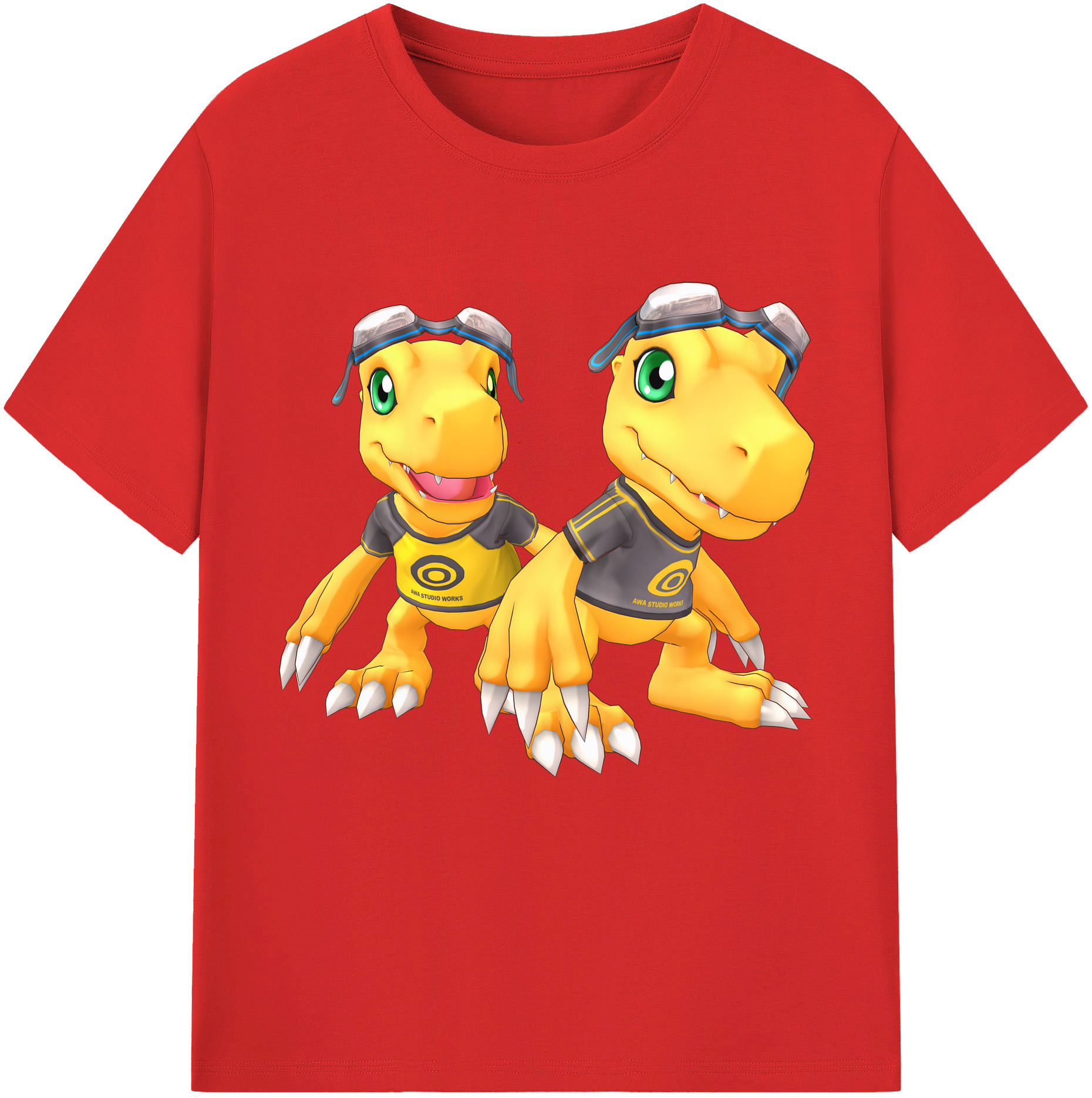 （画像用） Digimon デジタルモンスター/デジモン 綿100％半袖Tシャツ（フロントプリント）