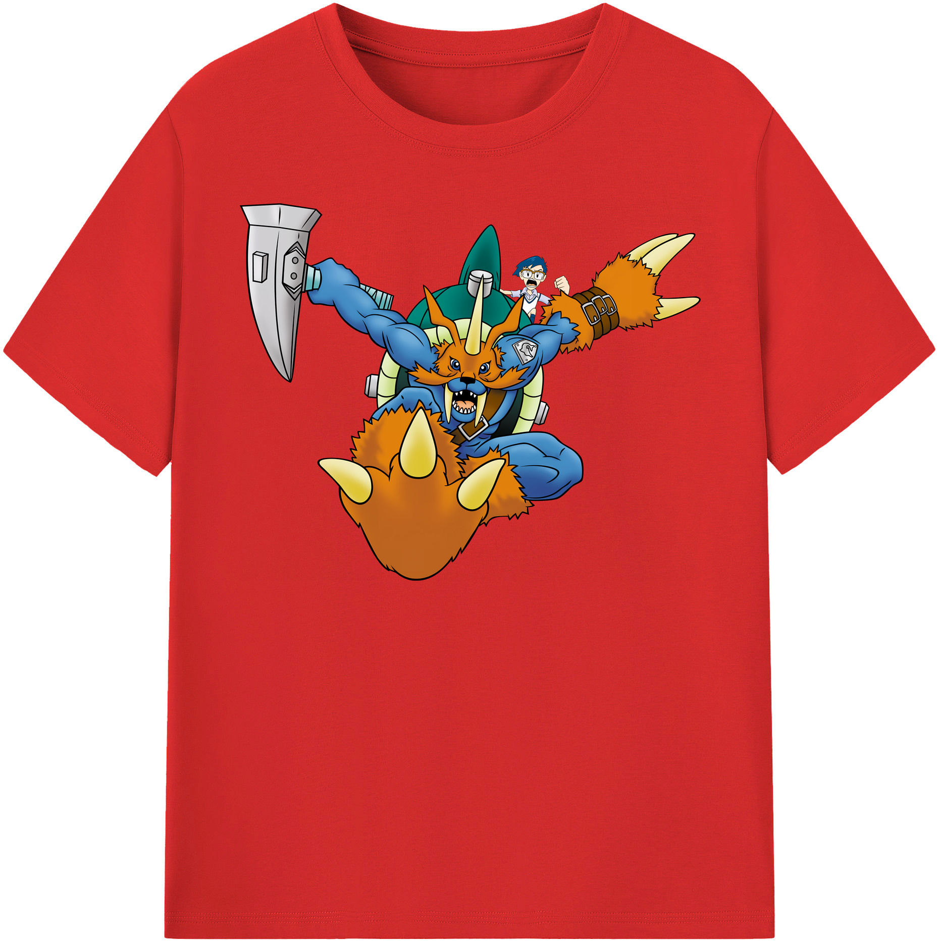 （画像用） Digimon デジタルモンスター/デジモン 綿100％半袖Tシャツ（フロントプリント）