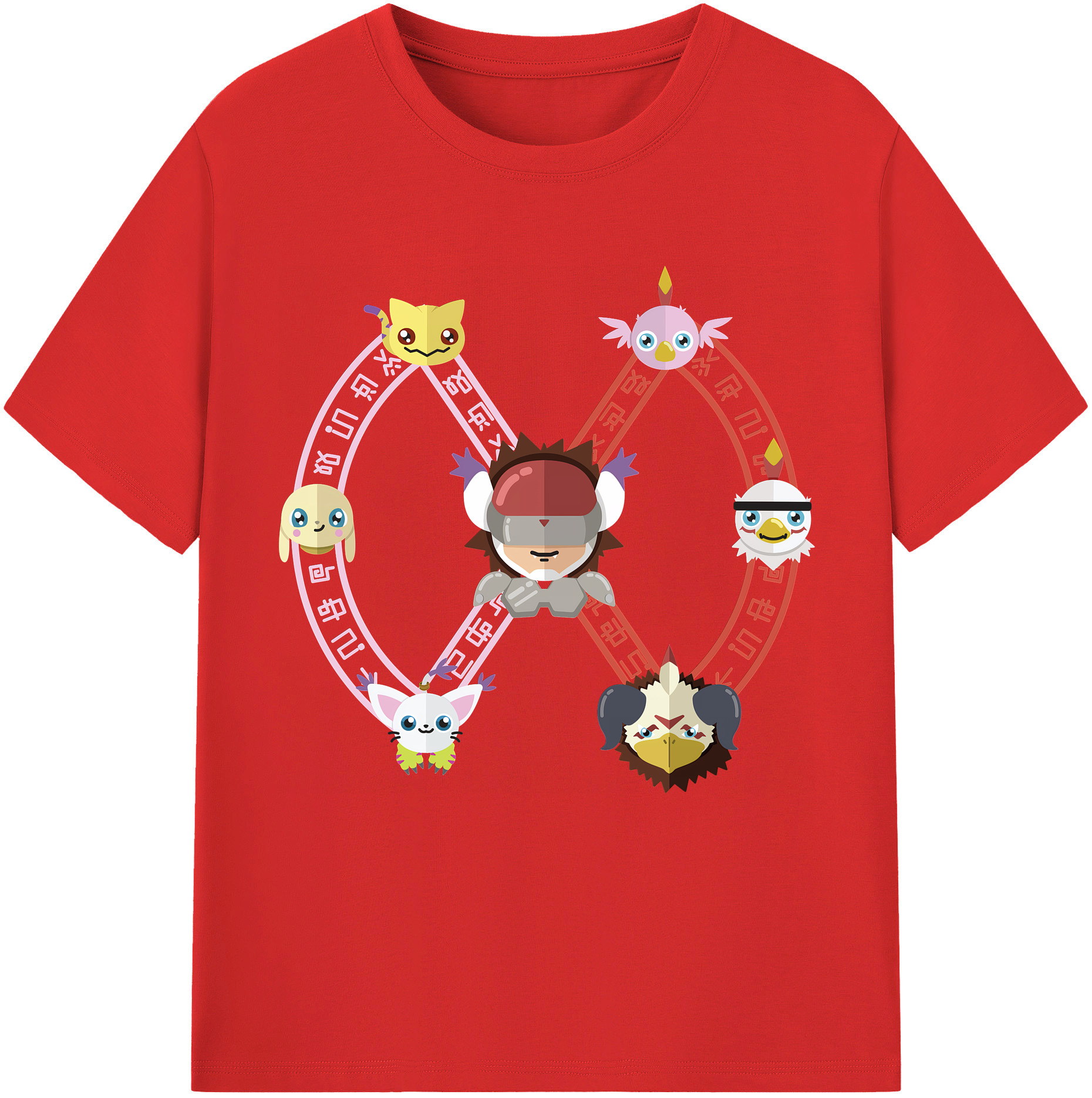 （画像用） Digimon デジタルモンスター/デジモン 綿100％半袖Tシャツ（フロントプリント）