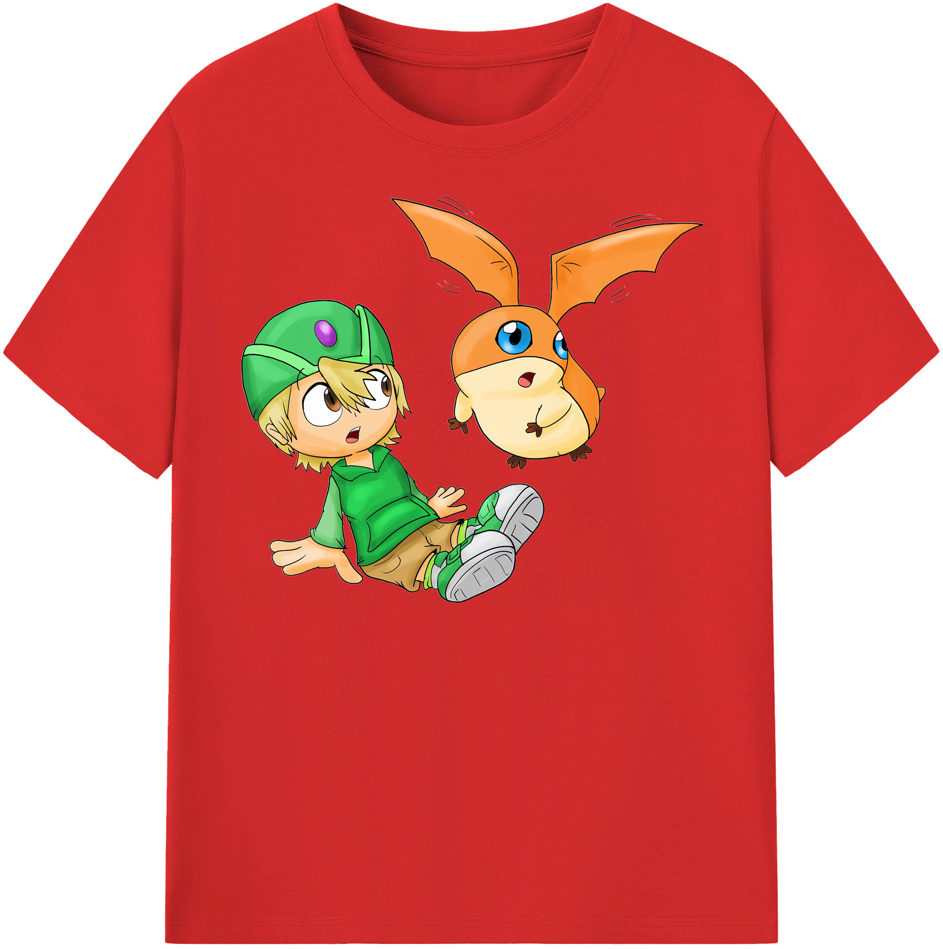 （画像用） Digimon デジタルモンスター/デジモン 綿100％半袖Tシャツ（フロントプリント）
