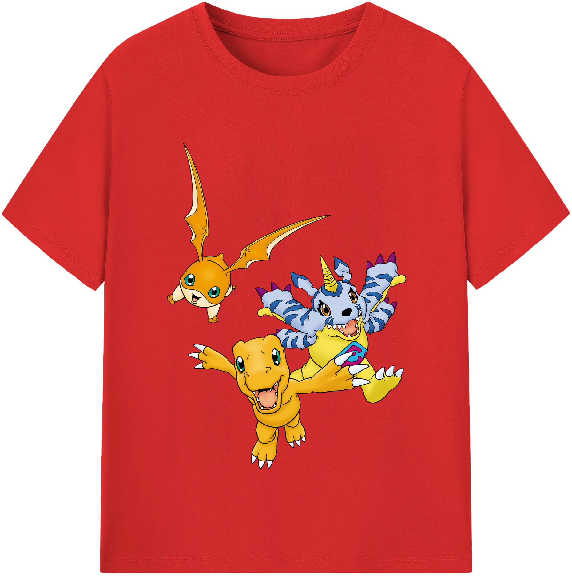 （画像用） Digimon デジタルモンスター/デジモン 綿100％半袖Tシャツ（フロントプリント）