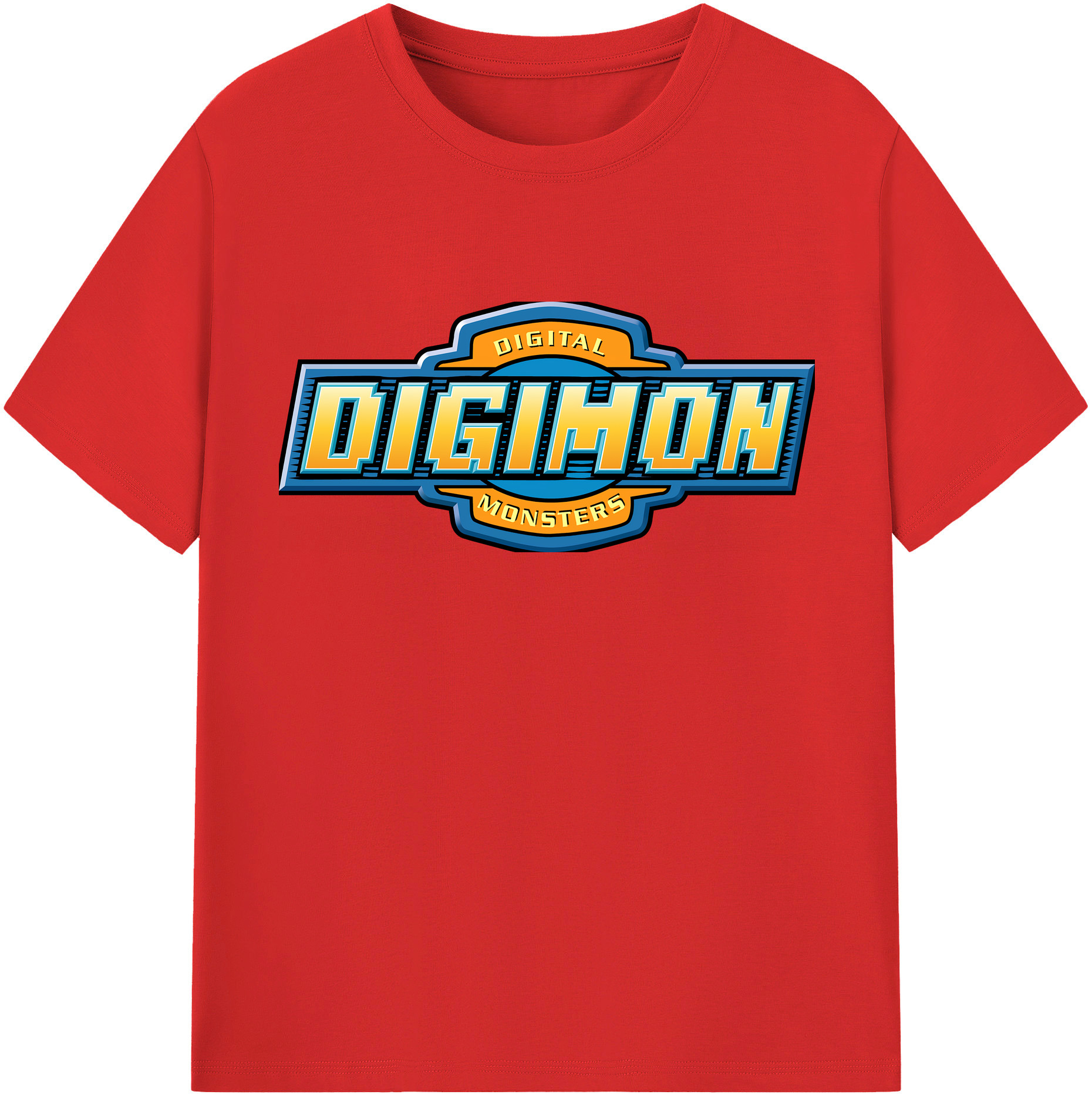 （画像用） Digimon デジタルモンスター/デジモン 綿100％半袖Tシャツ（フロントプリント）
