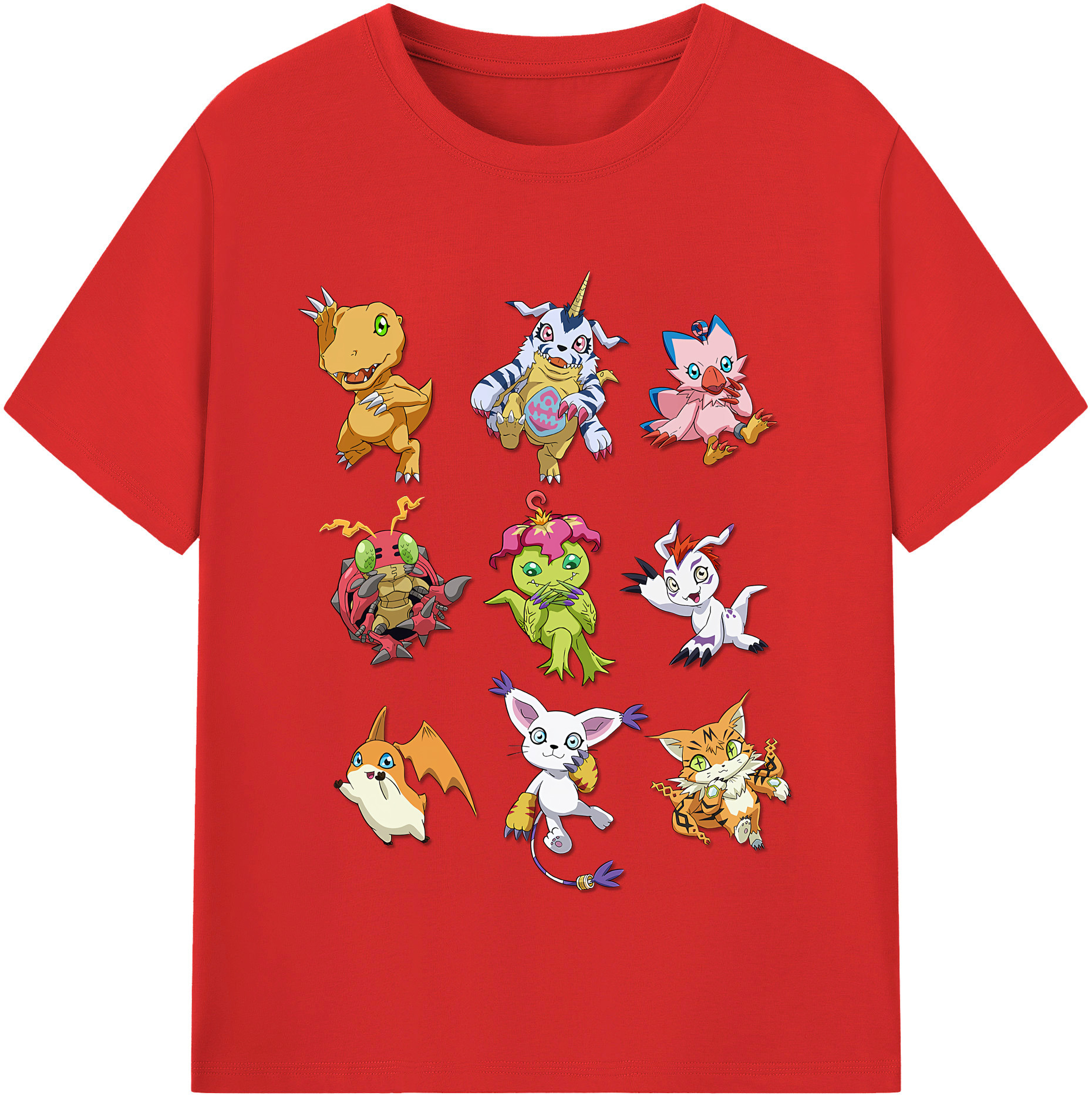 （画像用） Digimon デジタルモンスター/デジモン 綿100％半袖Tシャツ（フロントプリント）