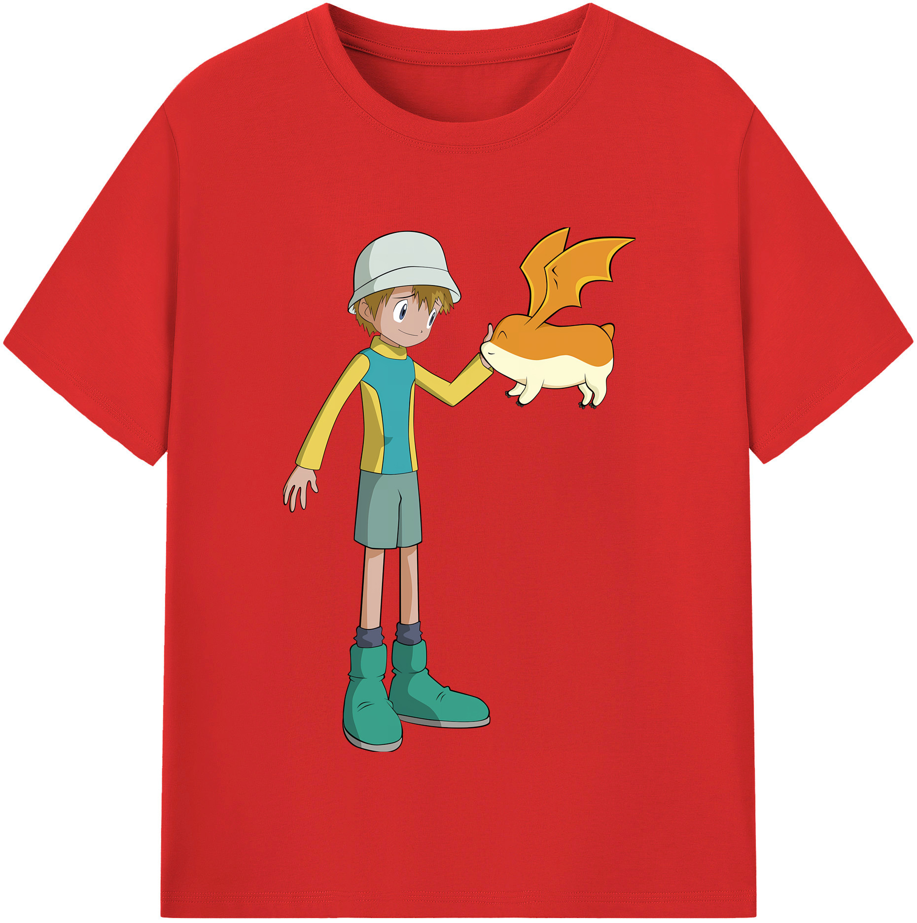 （画像用） Digimon デジタルモンスター/デジモン 綿100％半袖Tシャツ（フロントプリント）