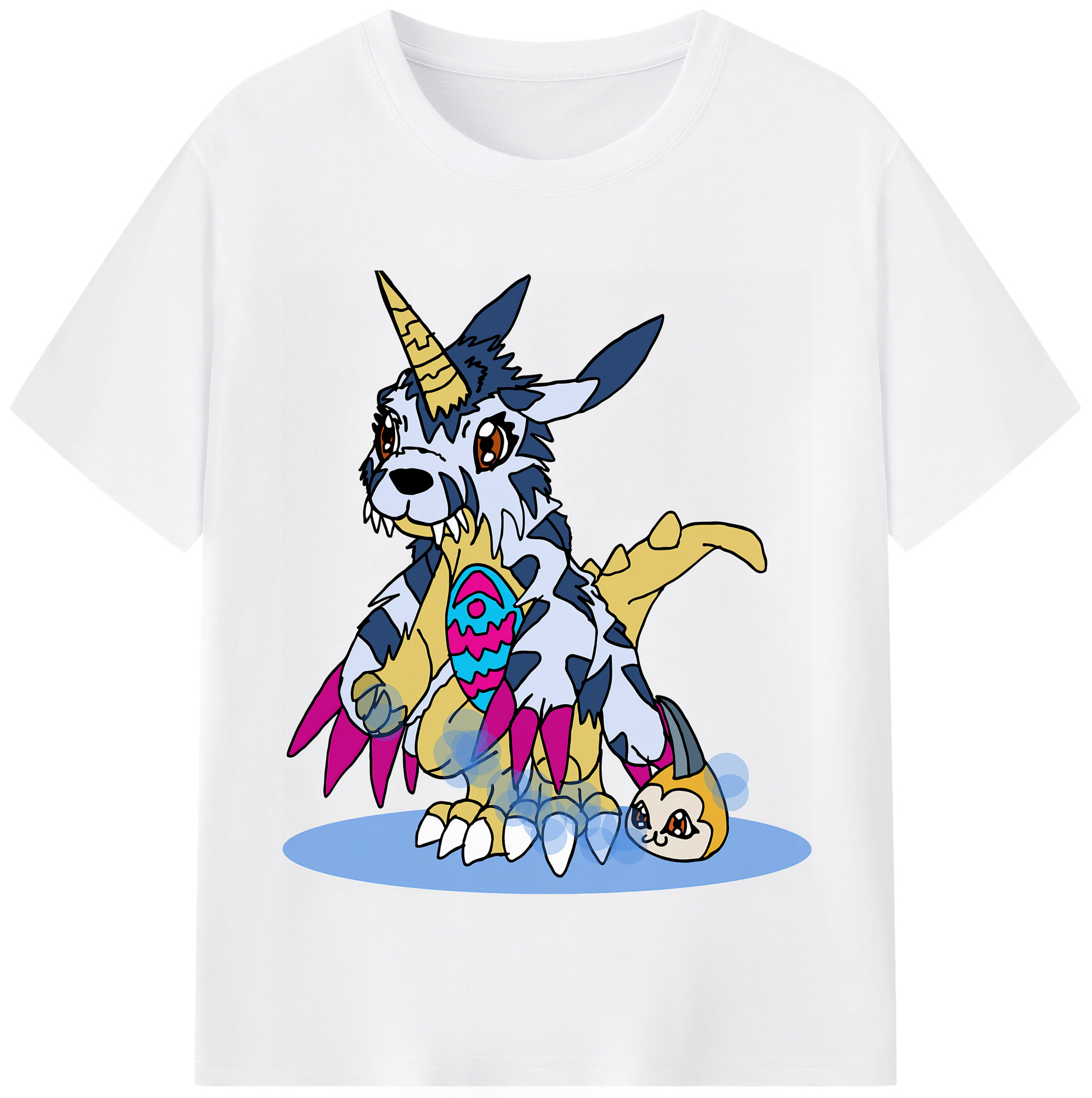 （画像用） Digimon デジタルモンスター/デジモン 綿100％半袖Tシャツ（フロントプリント）