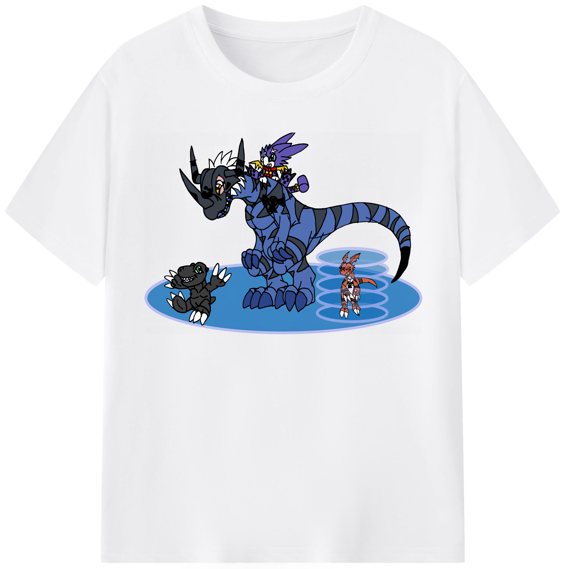 （画像用） Digimon デジタルモンスター/デジモン 綿100％半袖Tシャツ（フロントプリント）