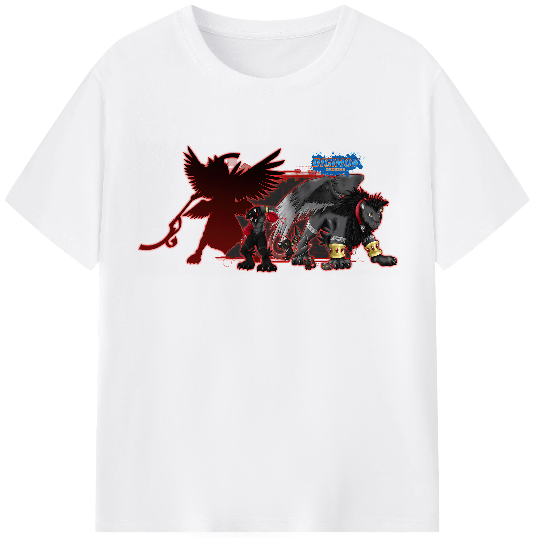 （画像用） Digimon デジタルモンスター/デジモン 綿100％半袖Tシャツ（フロントプリント）