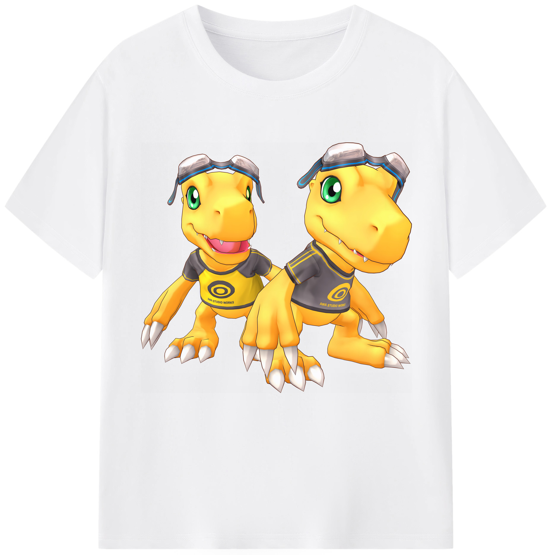（画像用） Digimon デジタルモンスター/デジモン 綿100％半袖Tシャツ（フロントプリント）