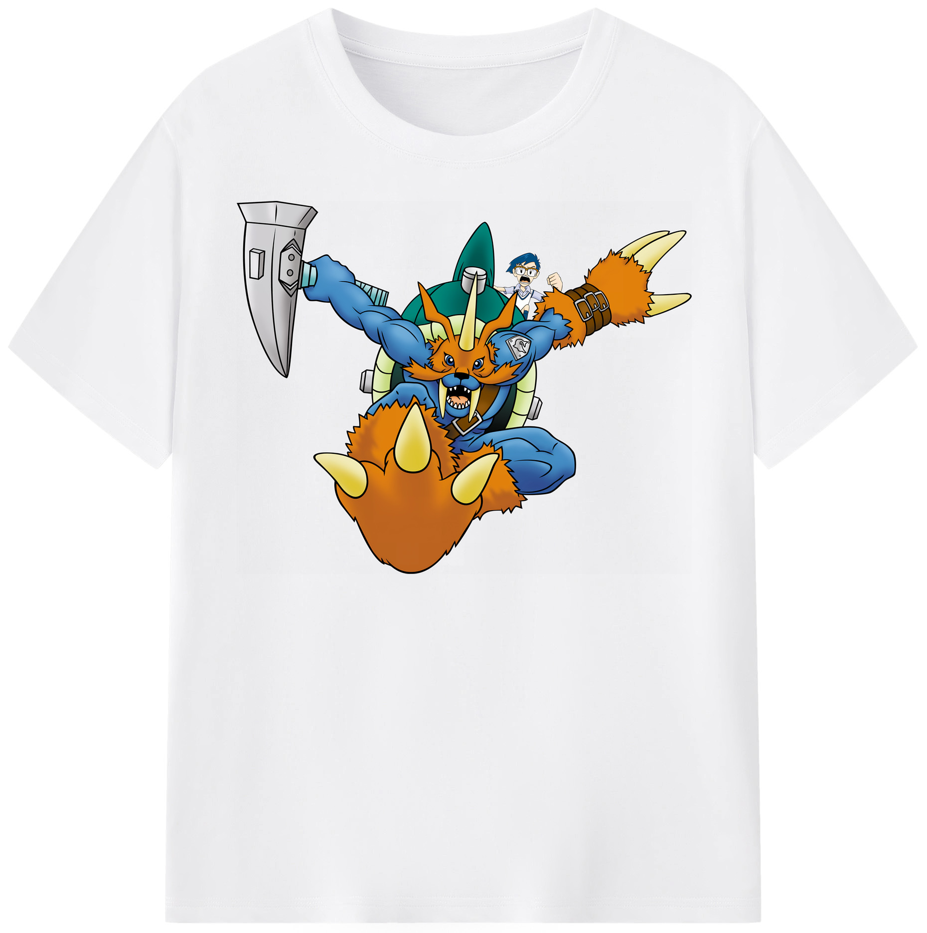 （画像用） Digimon デジタルモンスター/デジモン 綿100％半袖Tシャツ（フロントプリント）