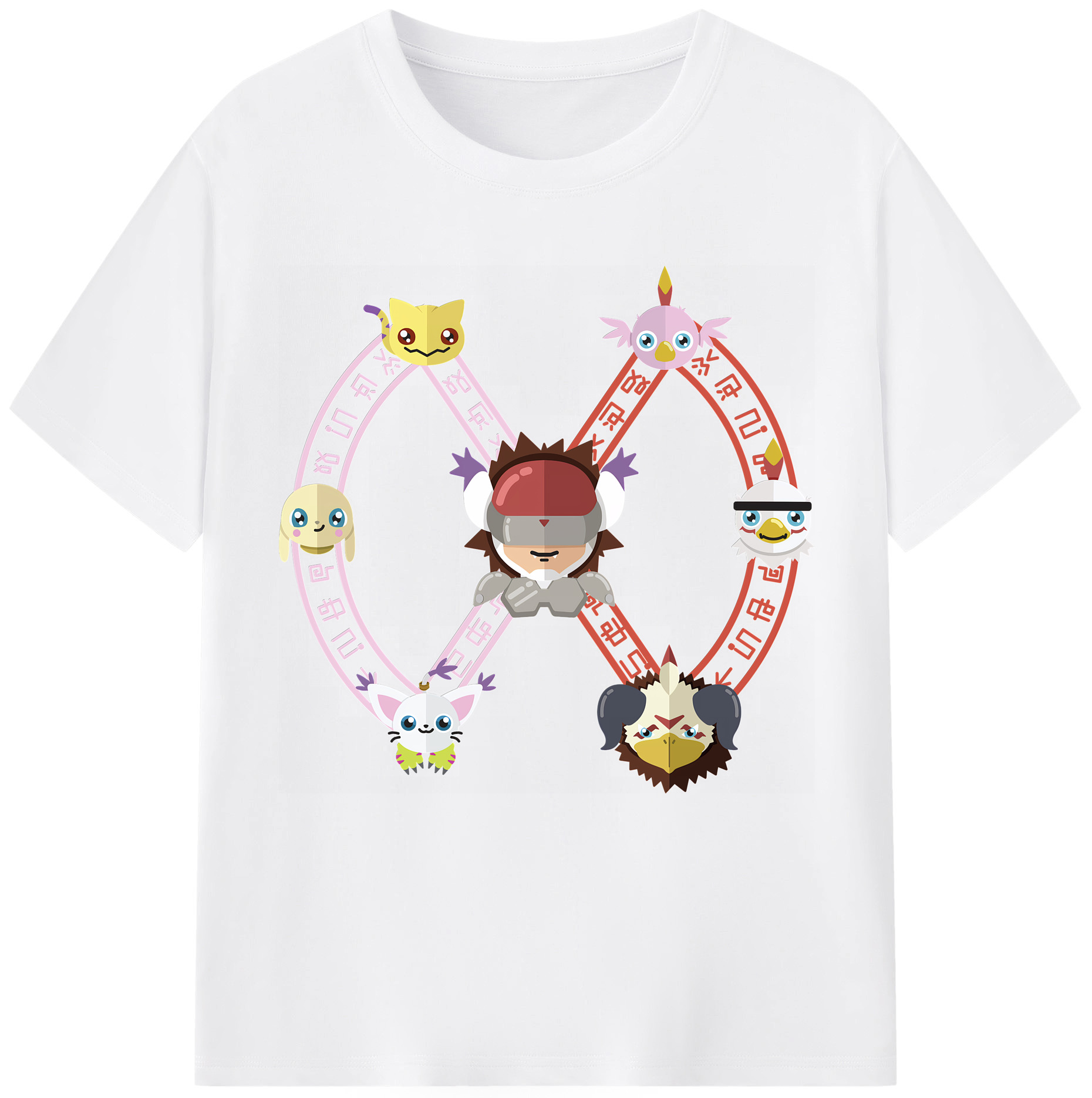 （画像用） Digimon デジタルモンスター/デジモン 綿100％半袖Tシャツ（フロントプリント）
