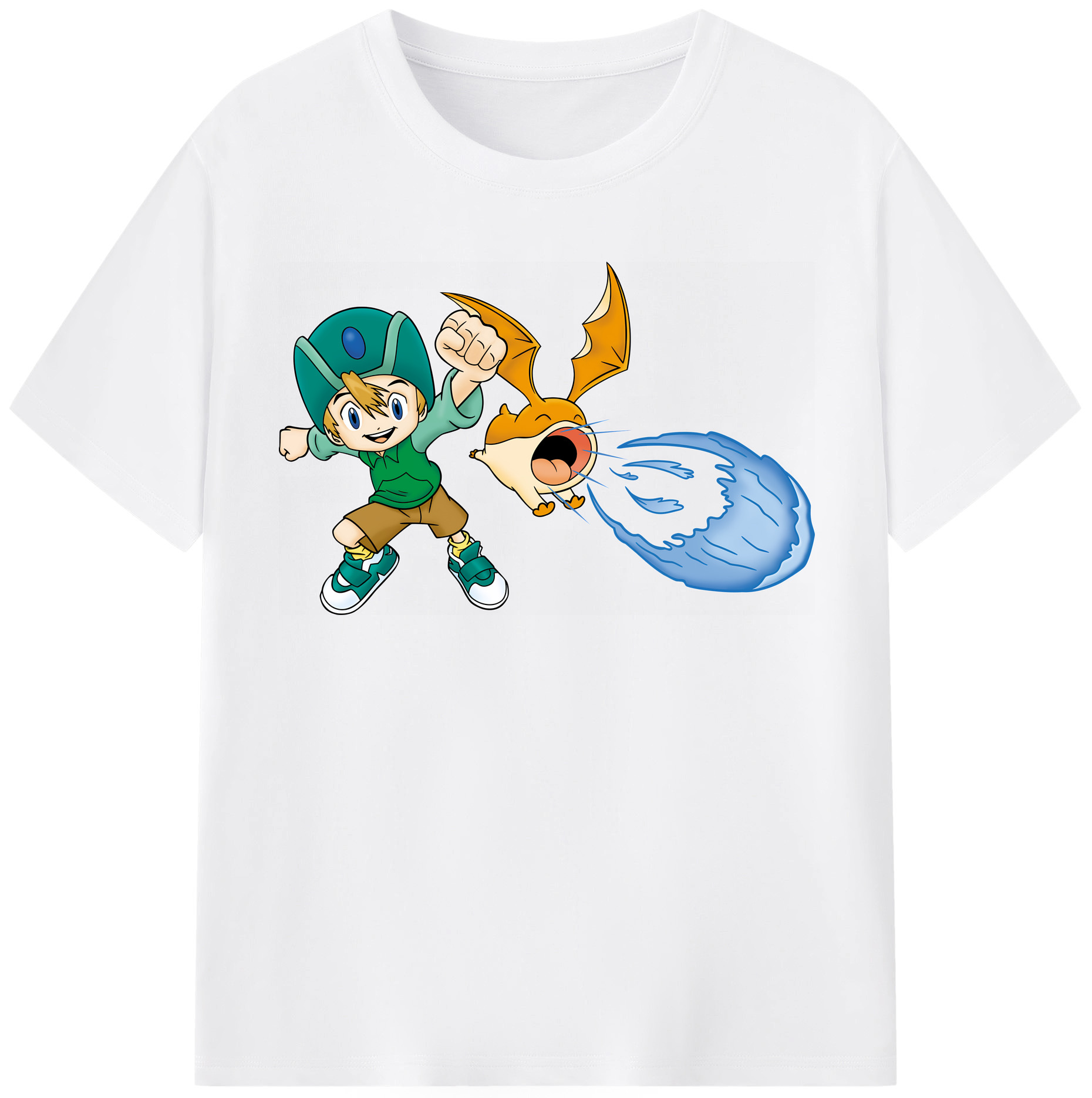 （画像用） Digimon デジタルモンスター/デジモン 綿100％半袖Tシャツ（フロントプリント）