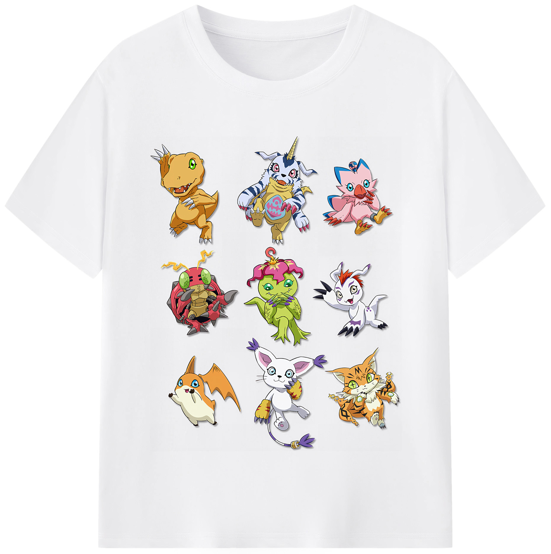 （画像用） Digimon デジタルモンスター/デジモン 綿100％半袖Tシャツ（フロントプリント）