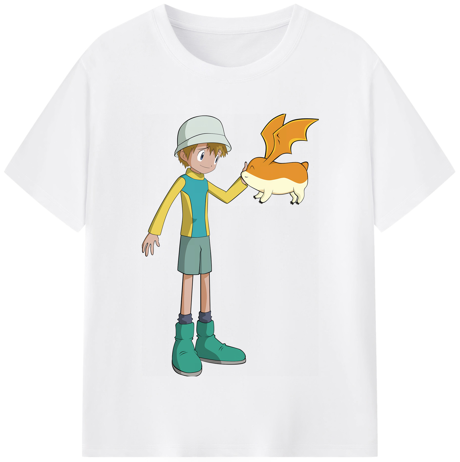 （画像用） Digimon デジタルモンスター/デジモン 綿100％半袖Tシャツ（フロントプリント）