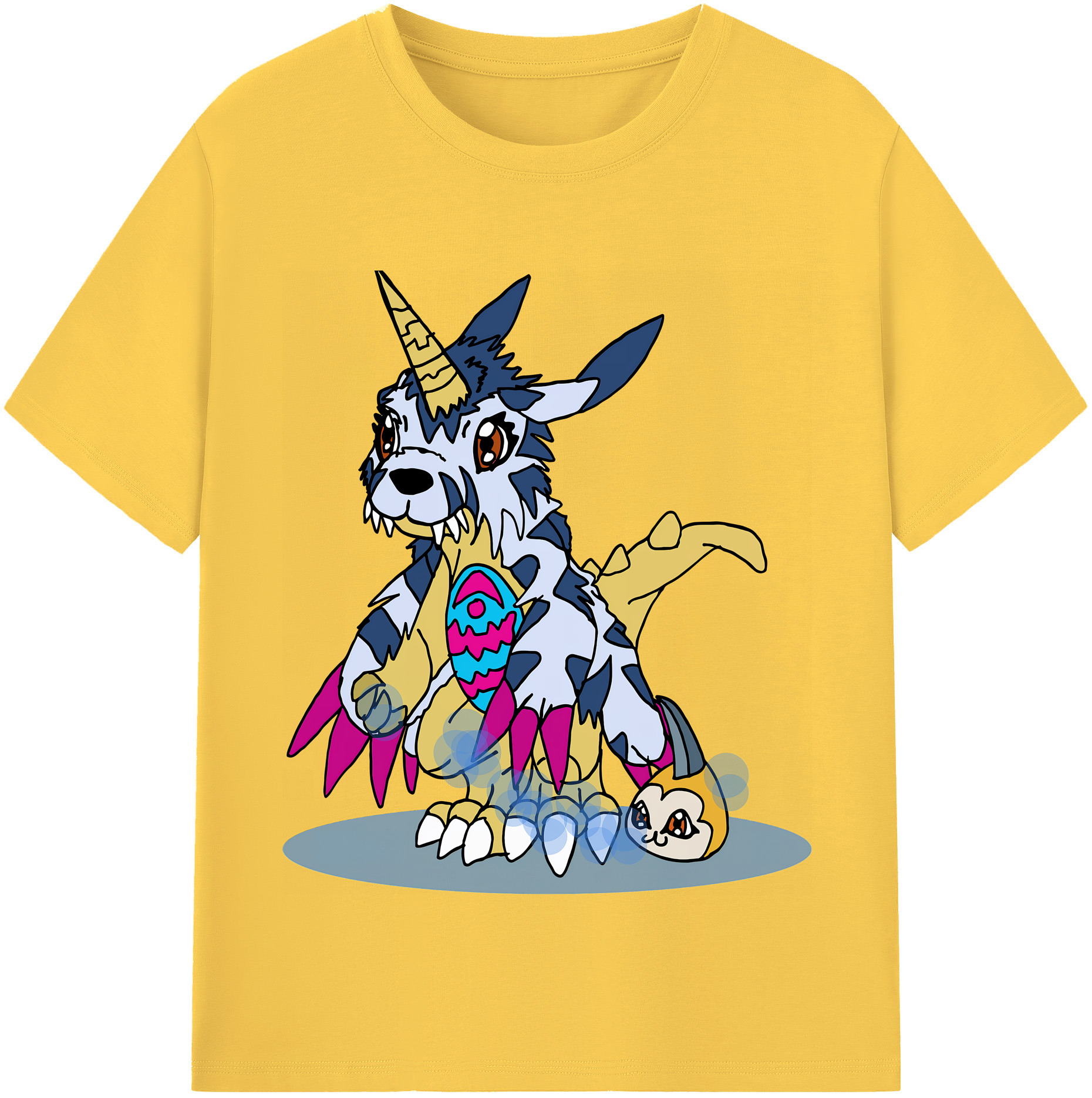 （画像用） Digimon デジタルモンスター/デジモン 綿100％半袖Tシャツ（フロントプリント）
