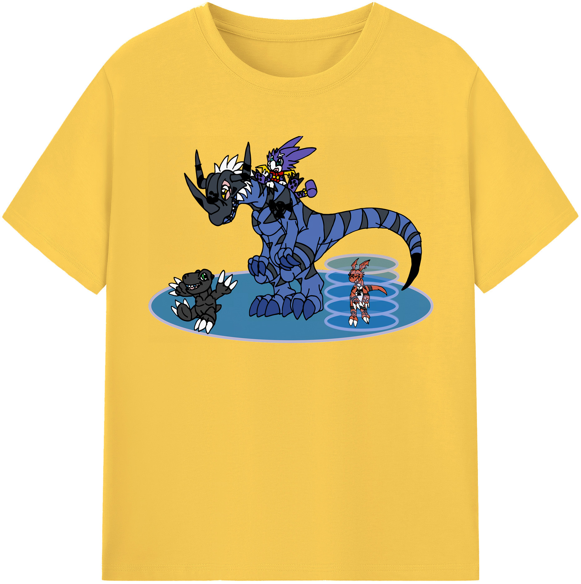 （画像用） Digimon デジタルモンスター/デジモン 綿100％半袖Tシャツ（フロントプリント）